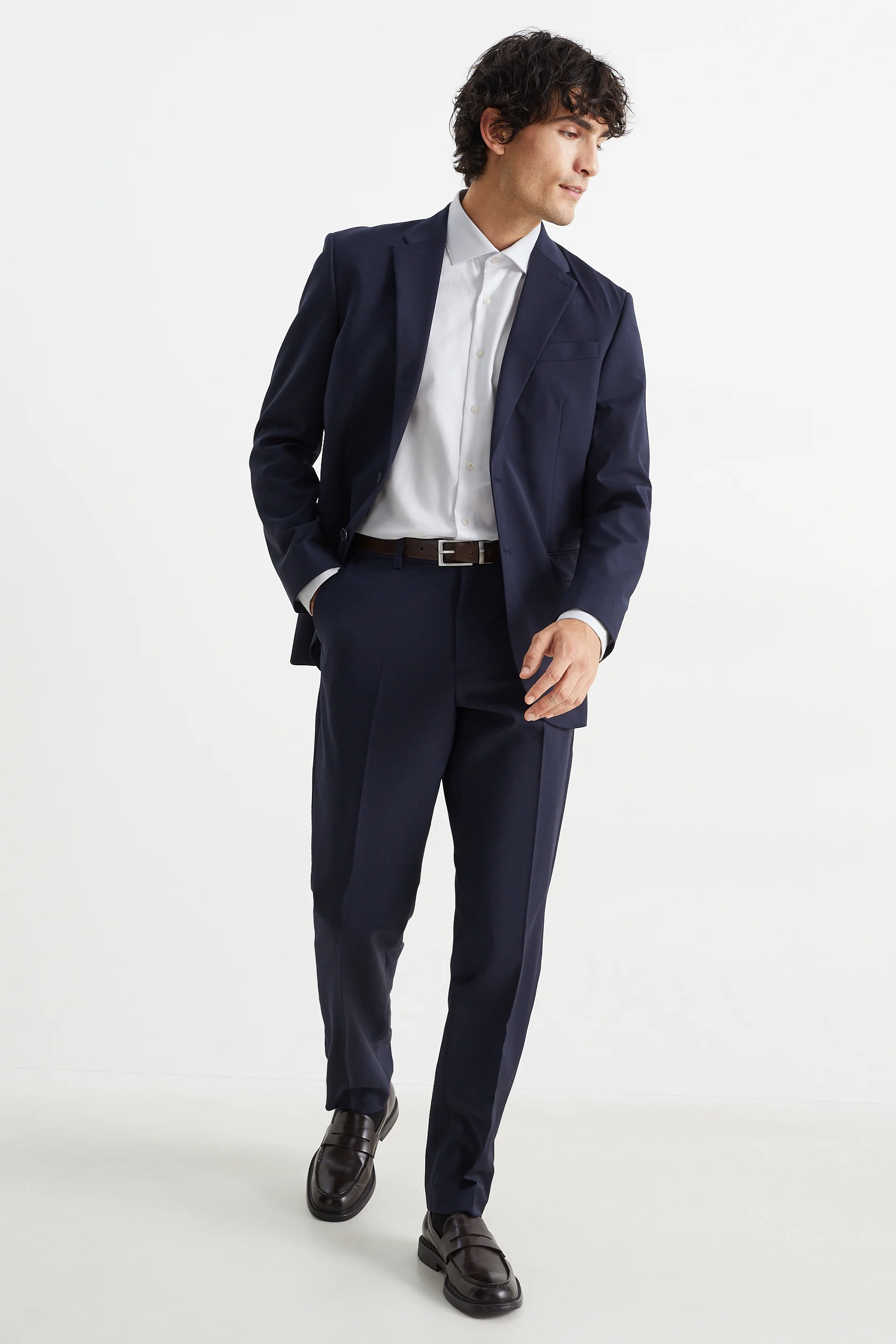 Shirt - regular fit - cutaway collar - easy-iron