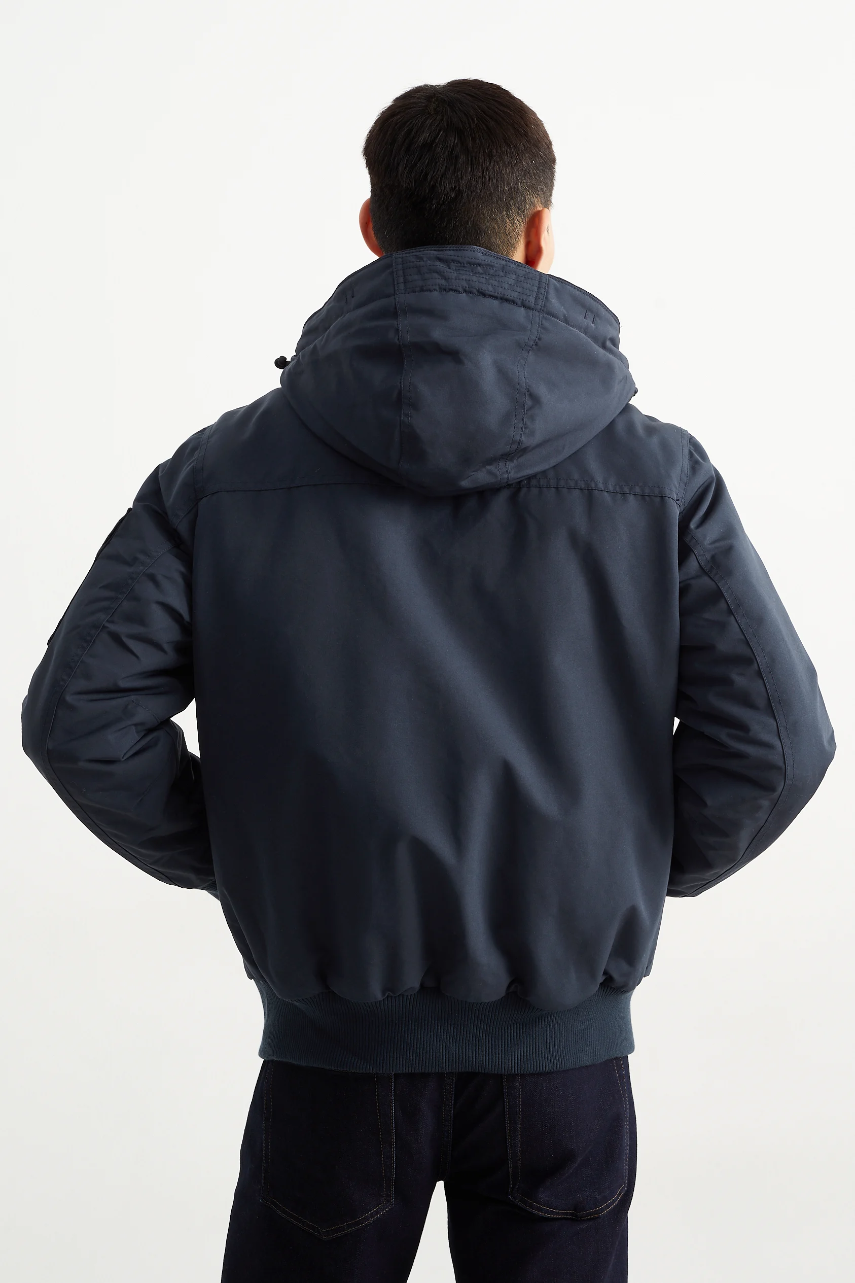 Track jacket with hood