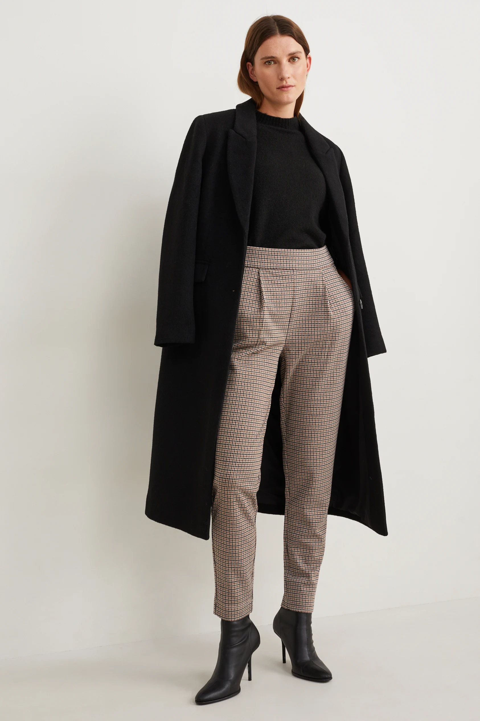 Jersey trousers - check