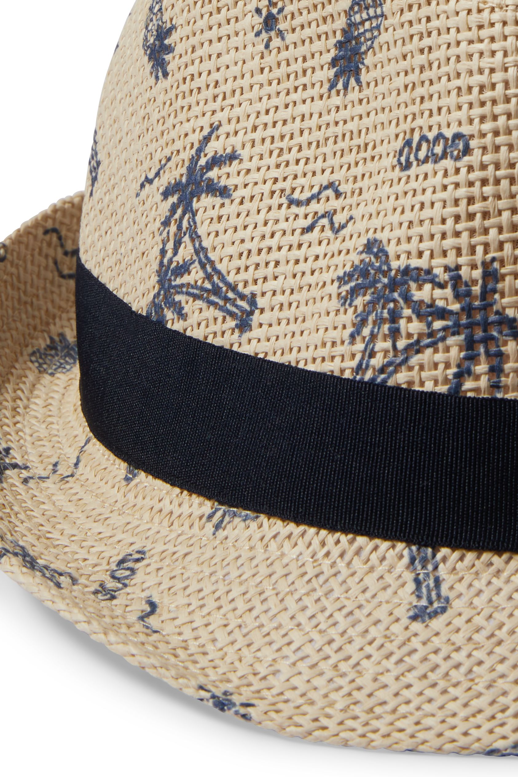 Baby straw hat - patterned