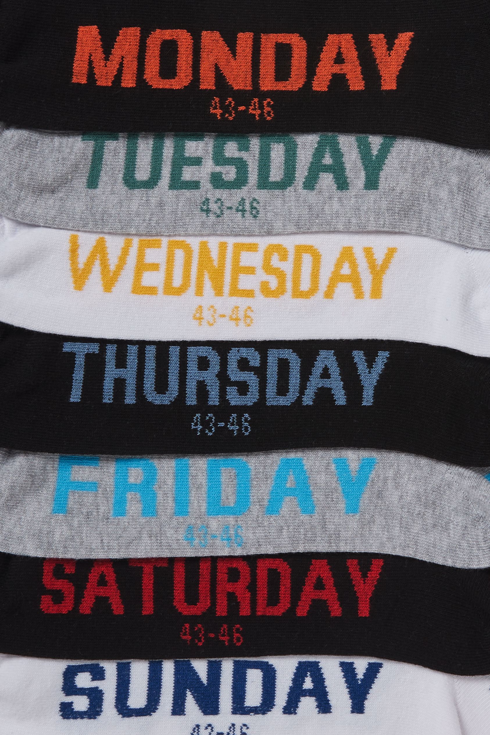 Multipack of 7 - short socks with motif - days of the week