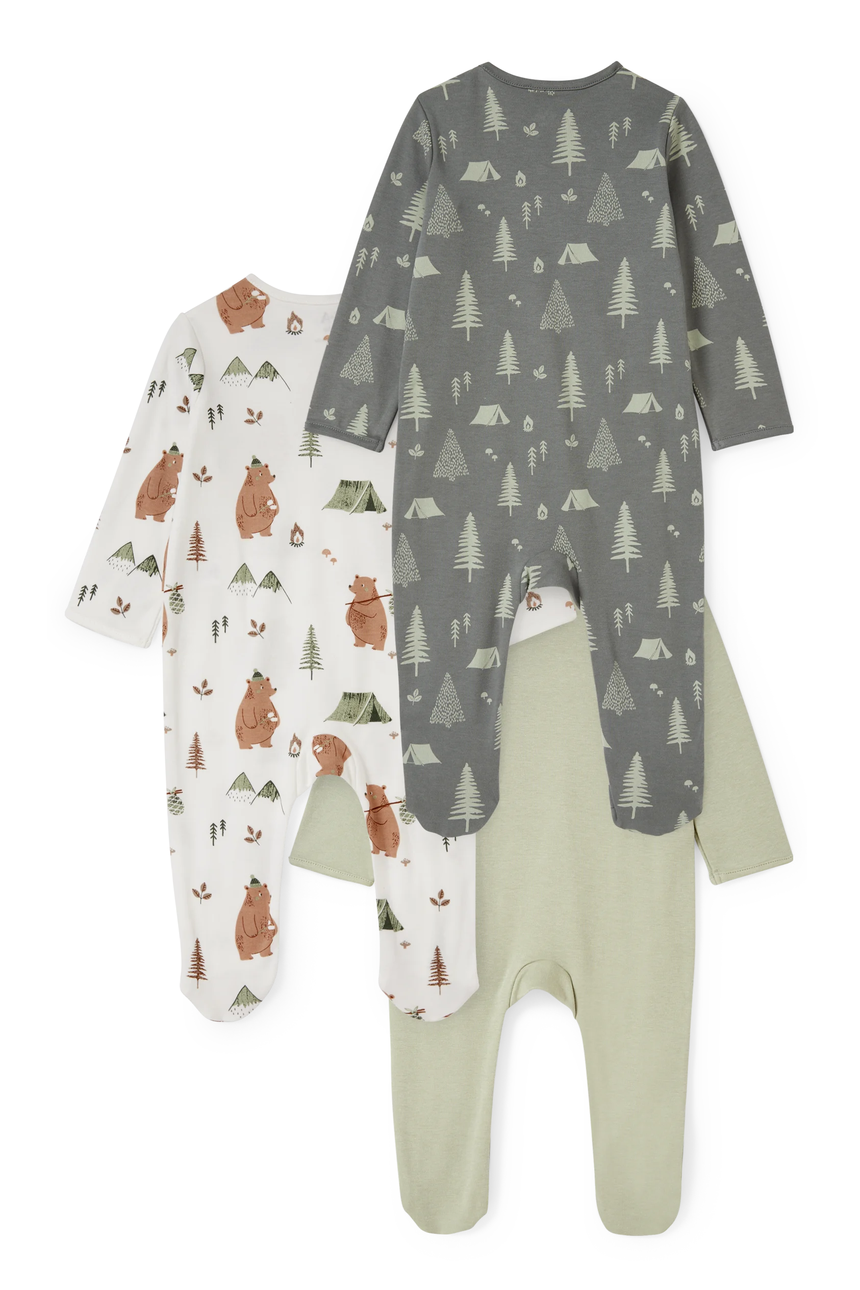 Multipack of 3 - baby sleepsuit