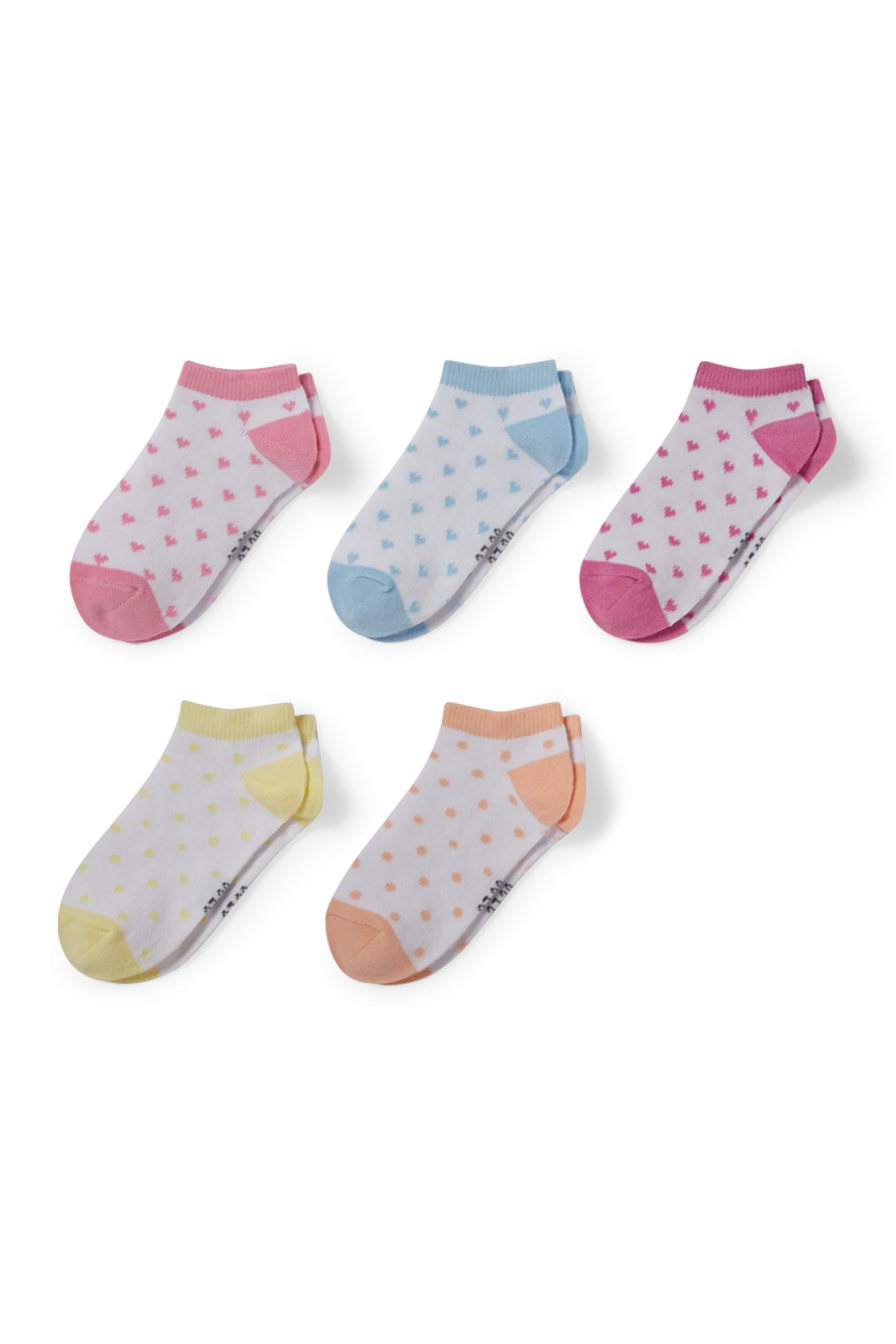 Multipack of 5 - trainer socks - patterned