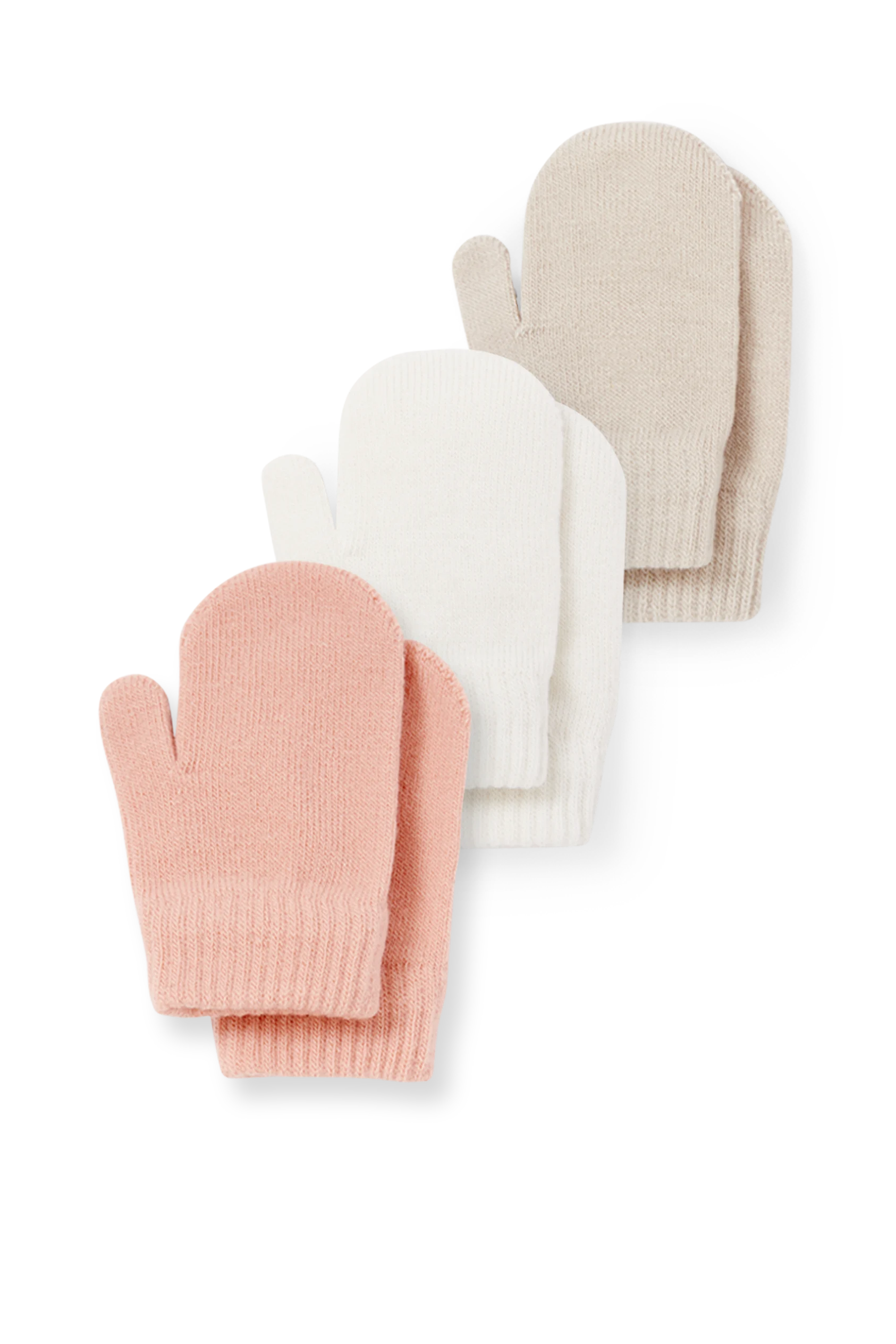 Multipack of 3 - baby mittens