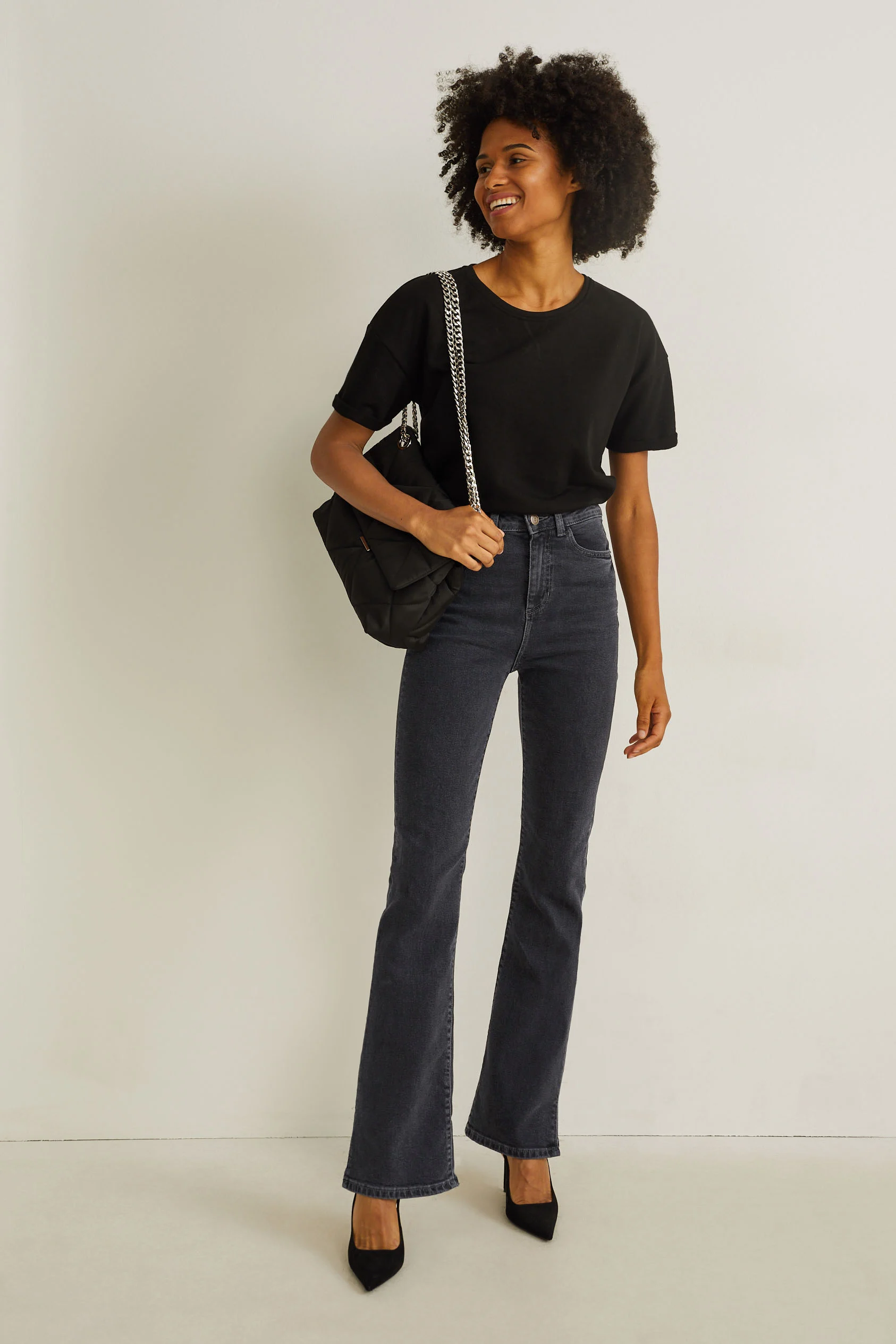 Bootcut jeans - high waist - LYCRA?