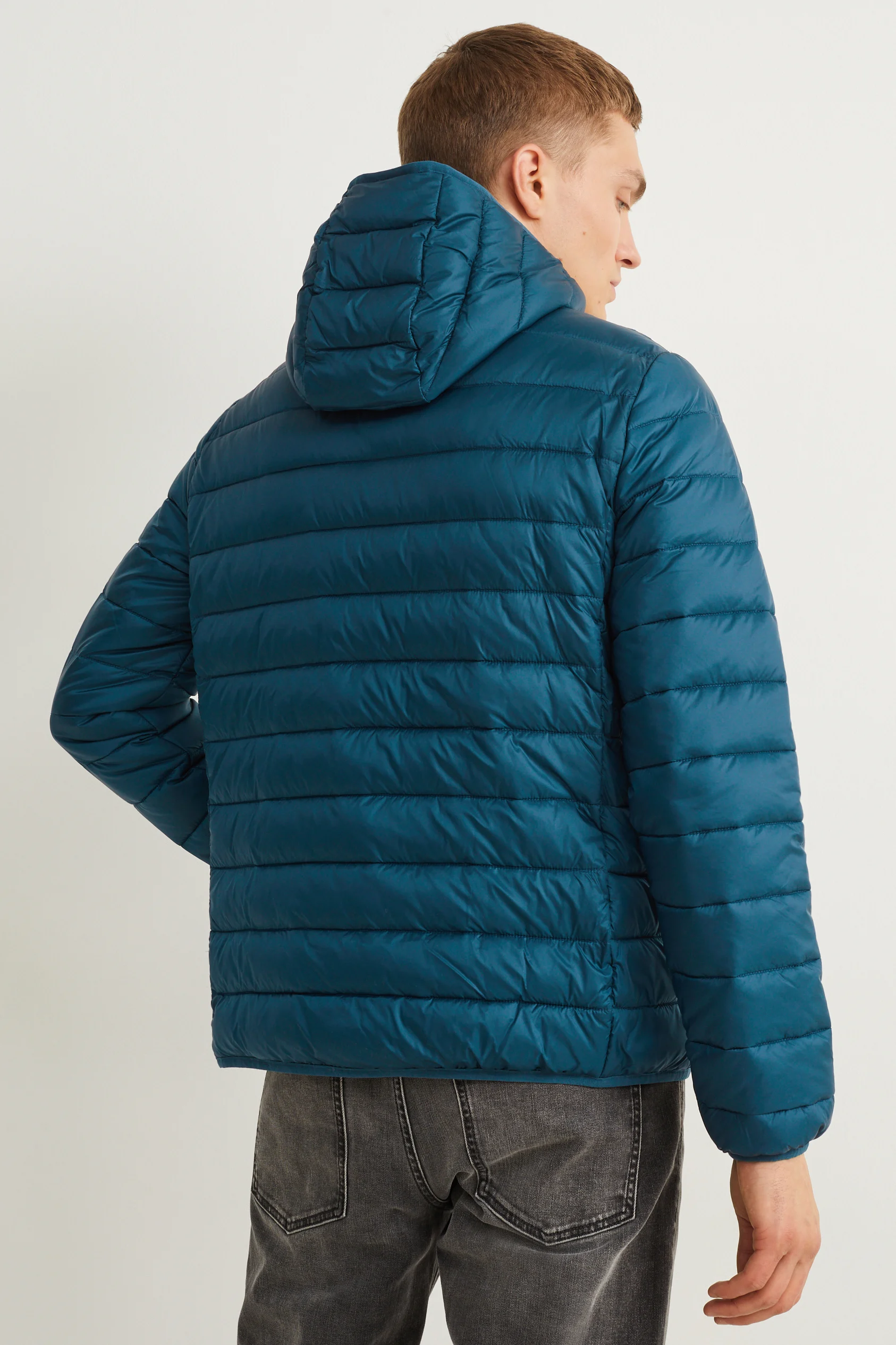 Quilted jacket with hood