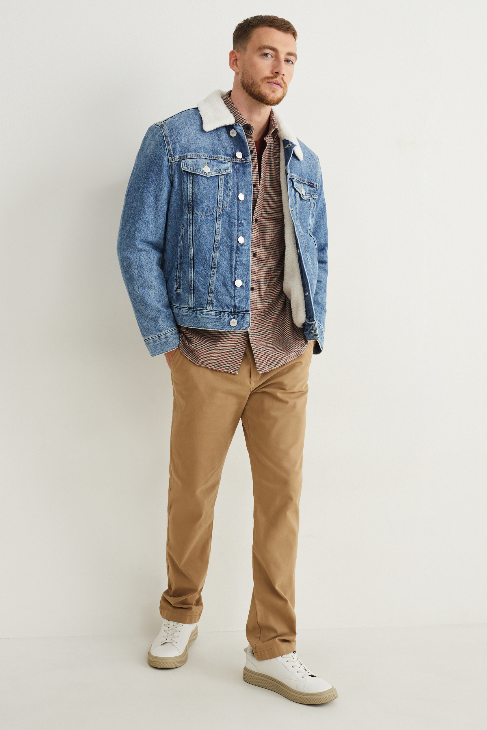 Flannel shirt - regular fit - button-down collar - check