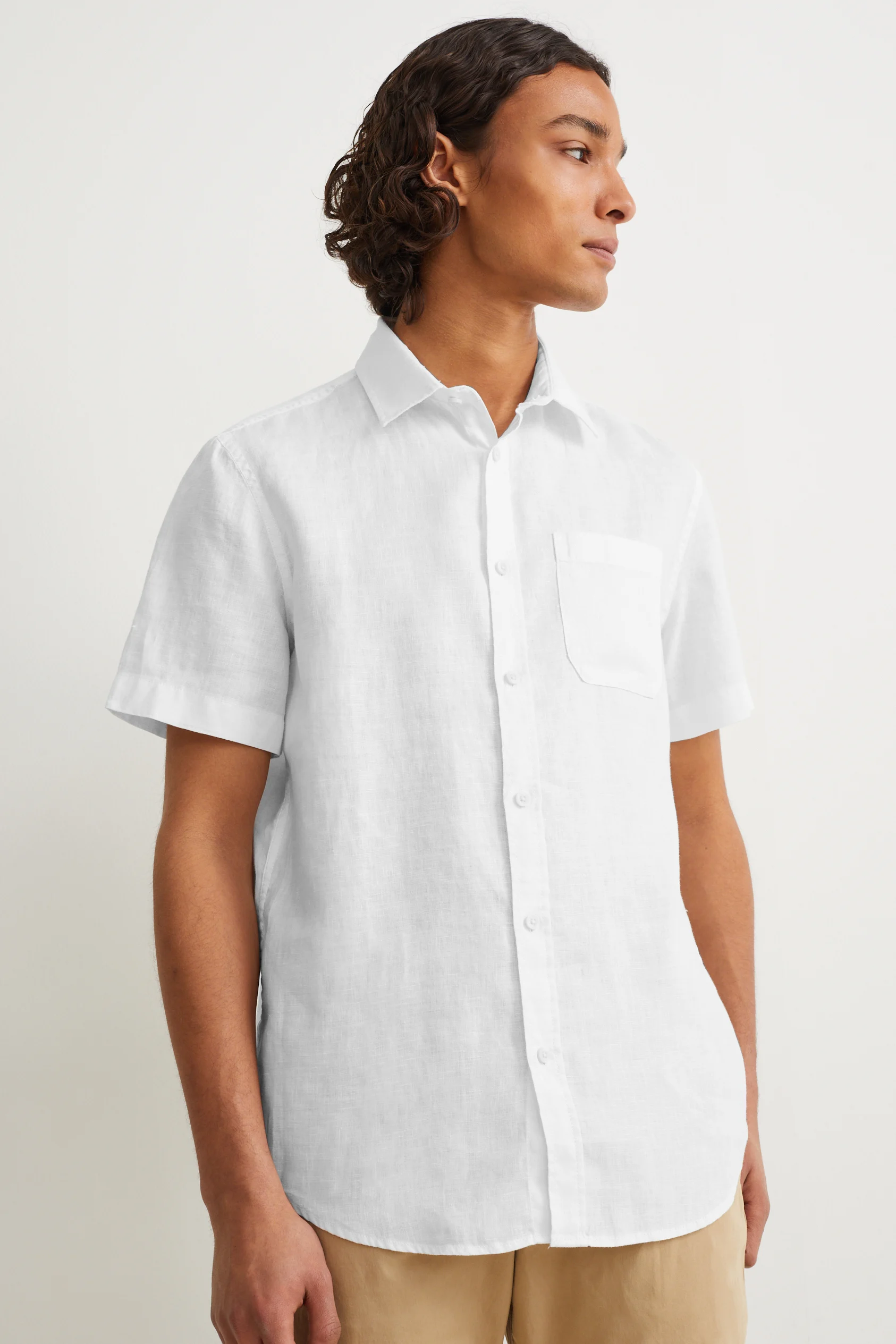 Linen shirt - regular fit - Kent collar