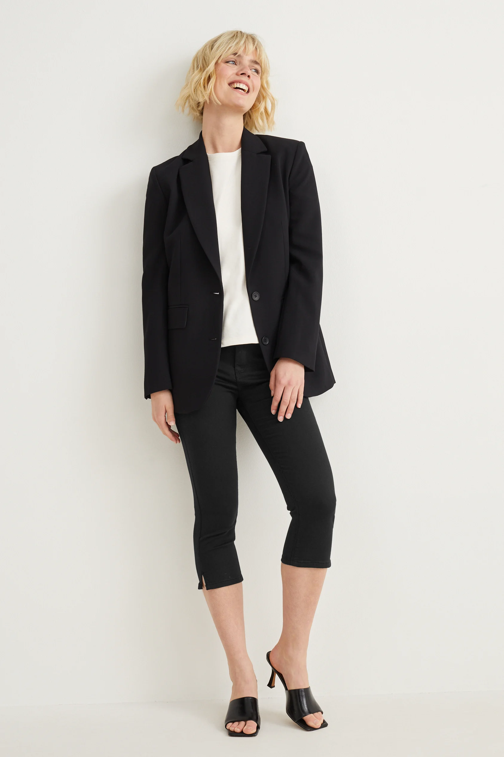 Capri trousers - high waist - skinny fit