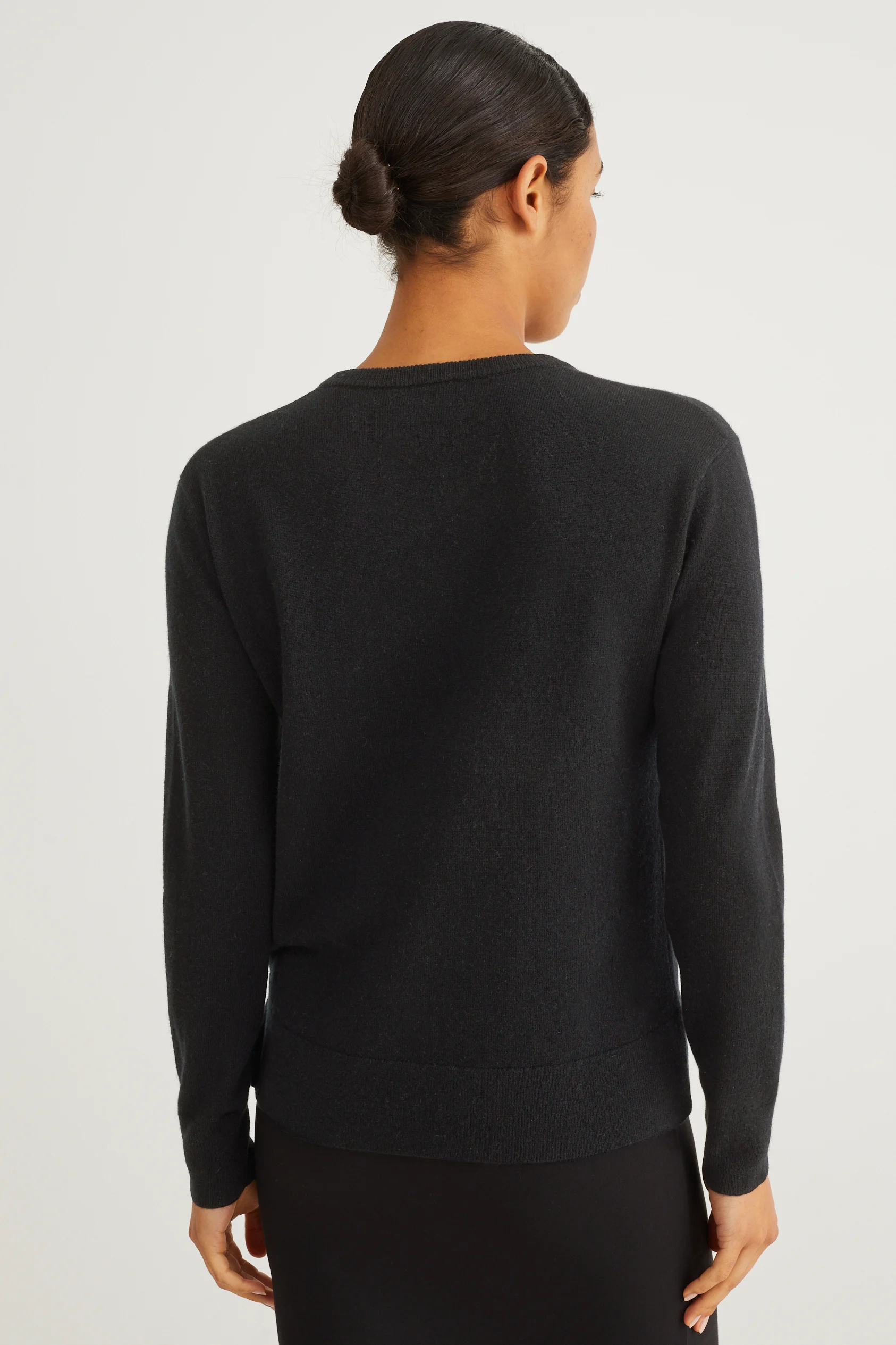 Basic jumper with cashmere - wool blend