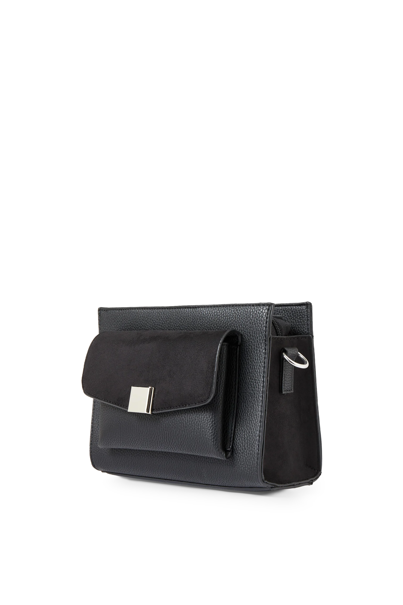 Shoulder bag with detachable bag strap - faux leather