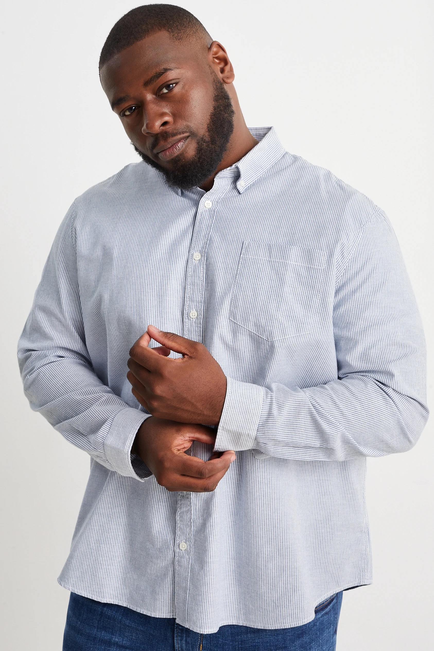 Oxford shirt - slim fit - button-down collar - striped