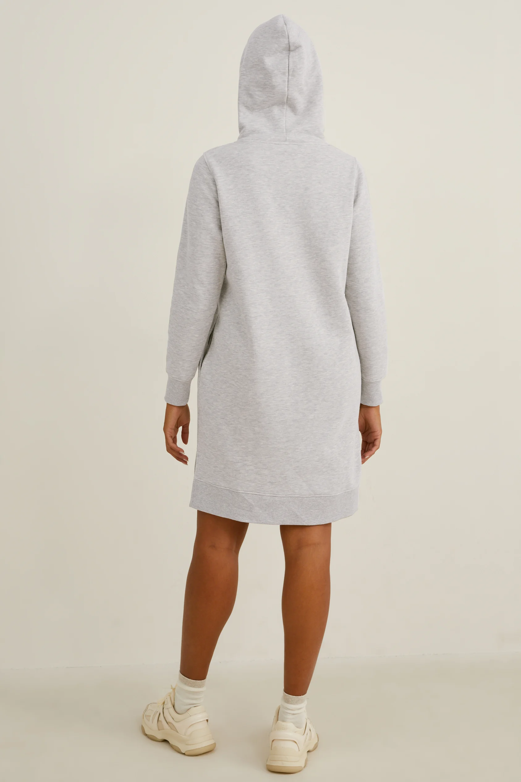 Sweatshirt dress with hood