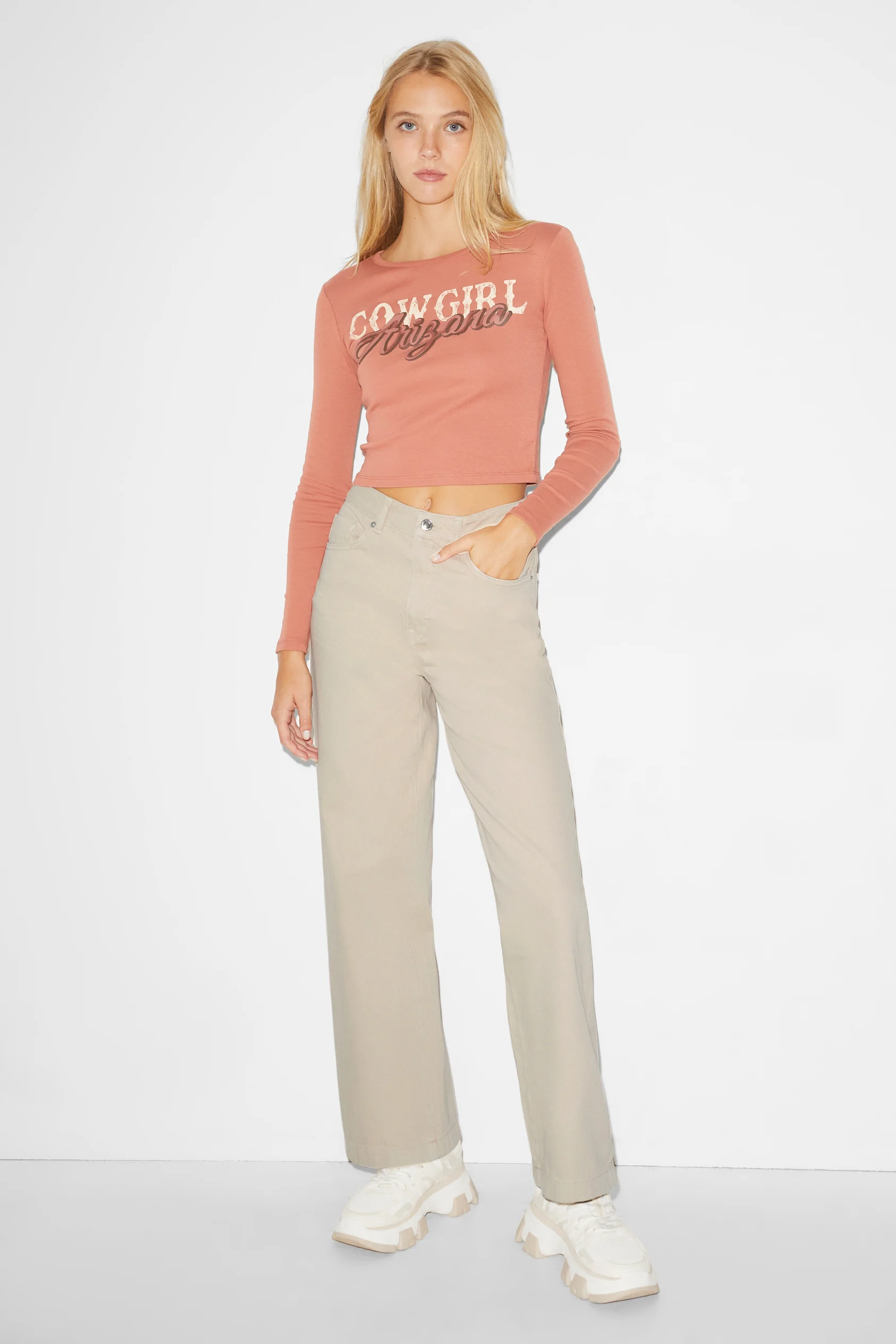 CLOCKHOUSE - wide leg jeans - high waist