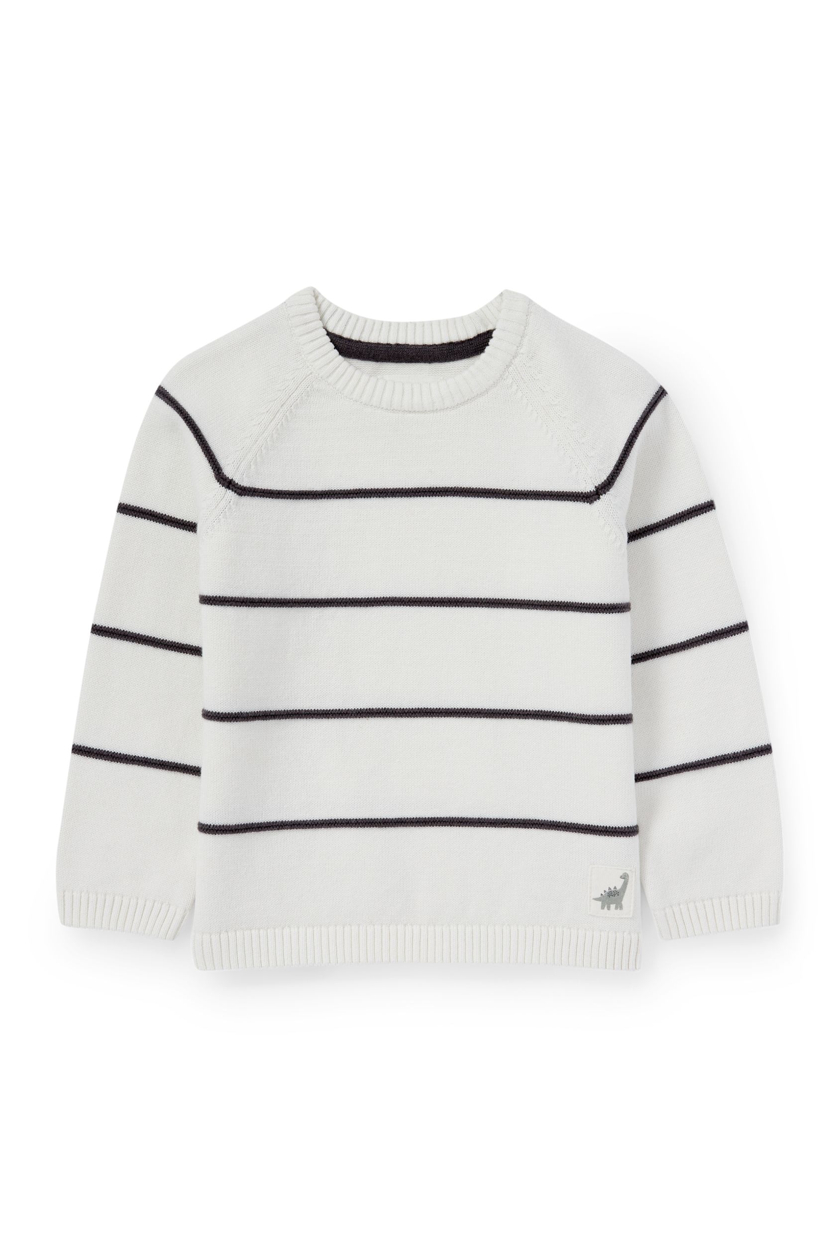 Dinosaur - baby jumper - striped