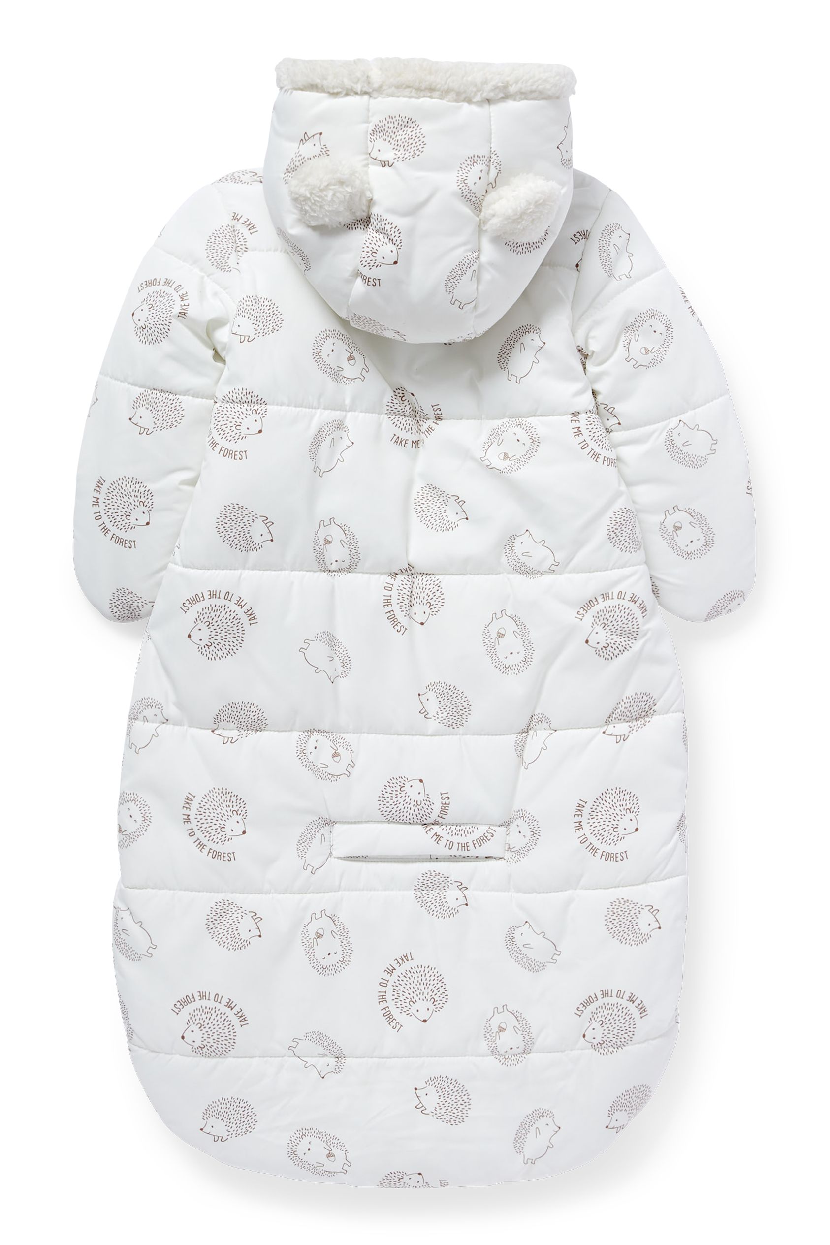 Baby snowsuit with hood and footmuff