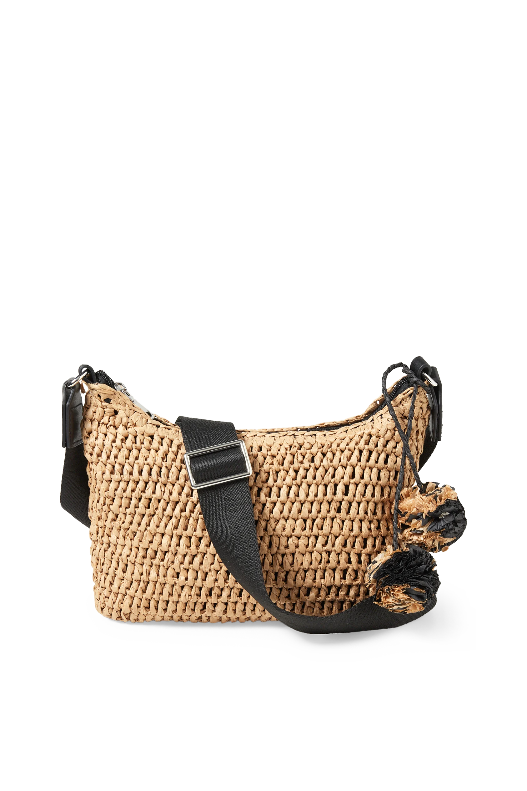 Straw shoulder bag