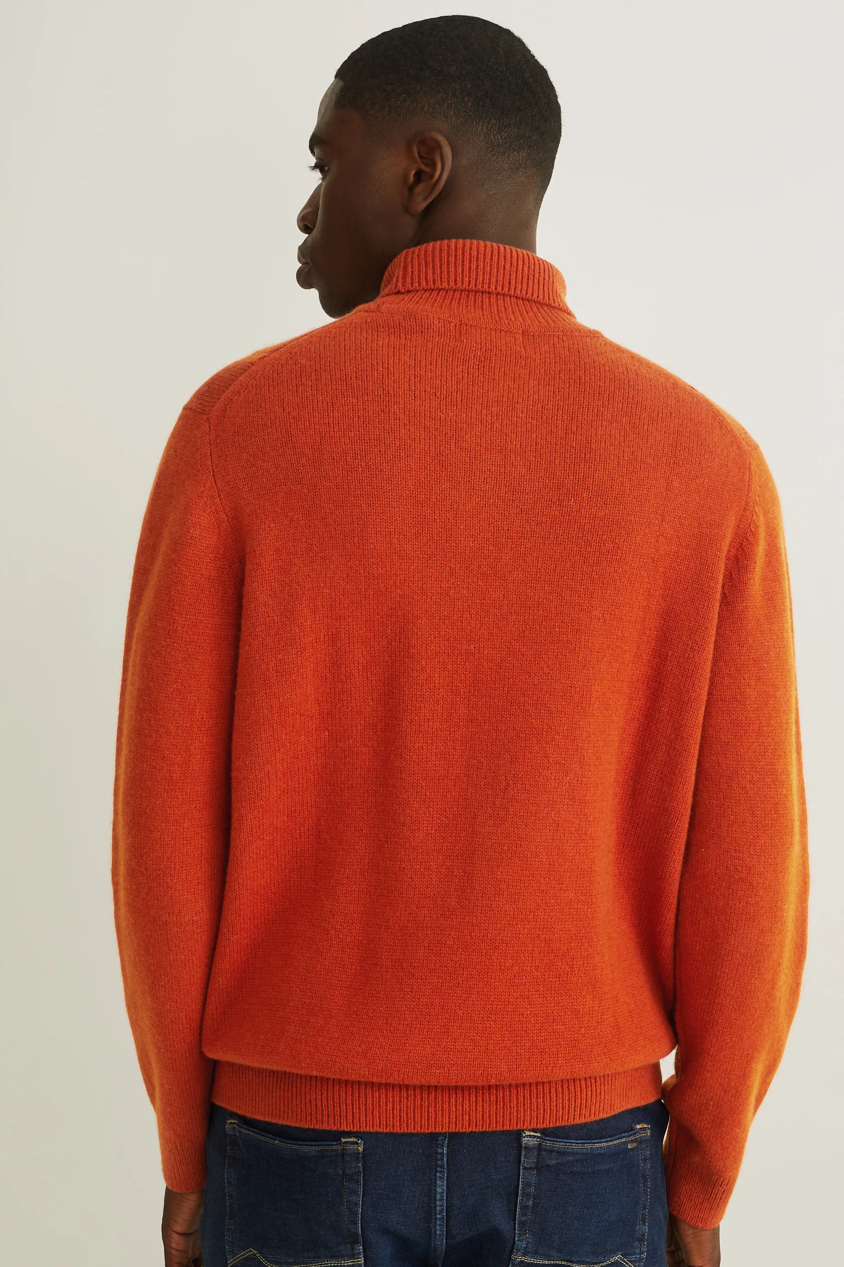 Polo neck jumper - wool blend