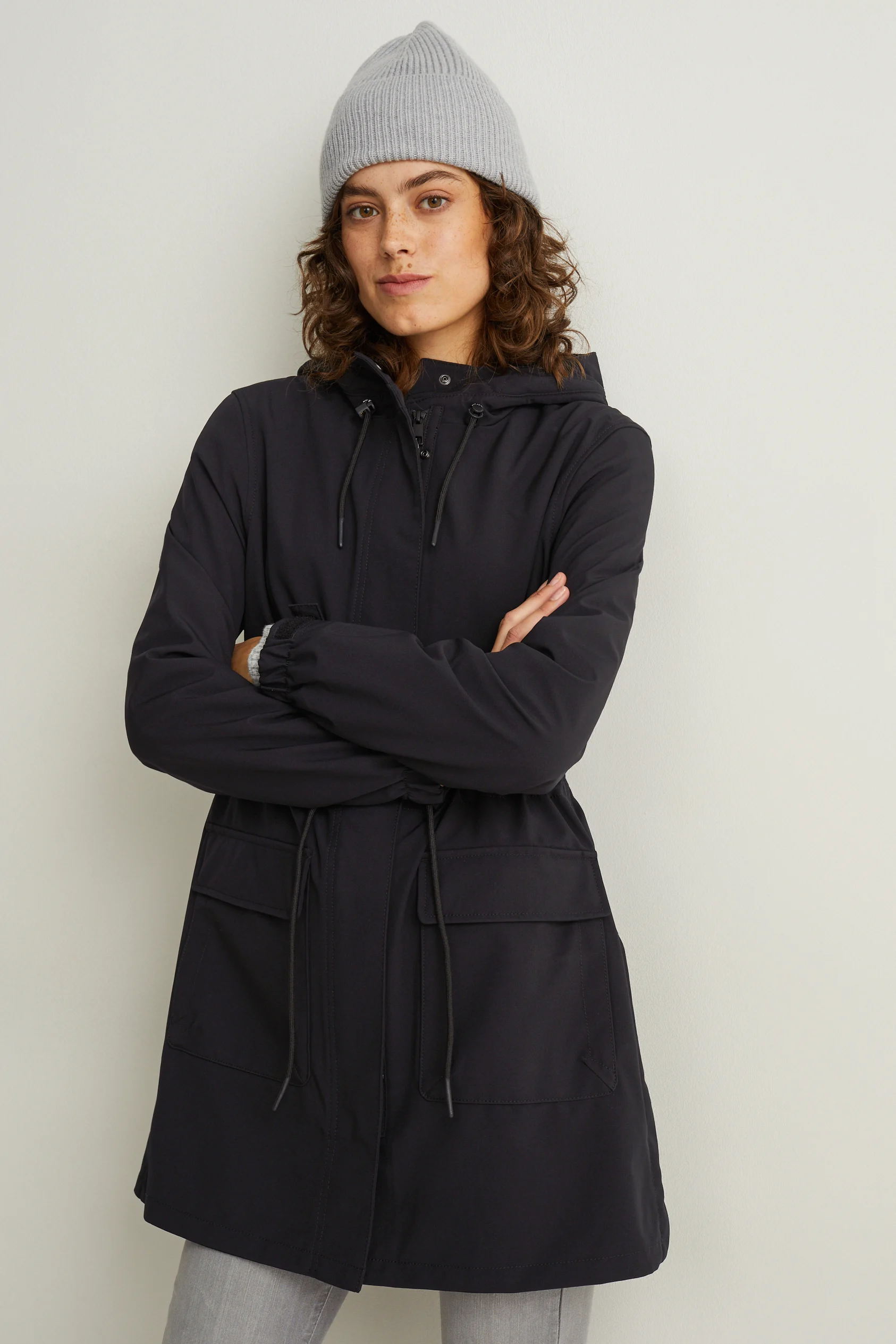 Softshell coat with hood - 4-way stretch
