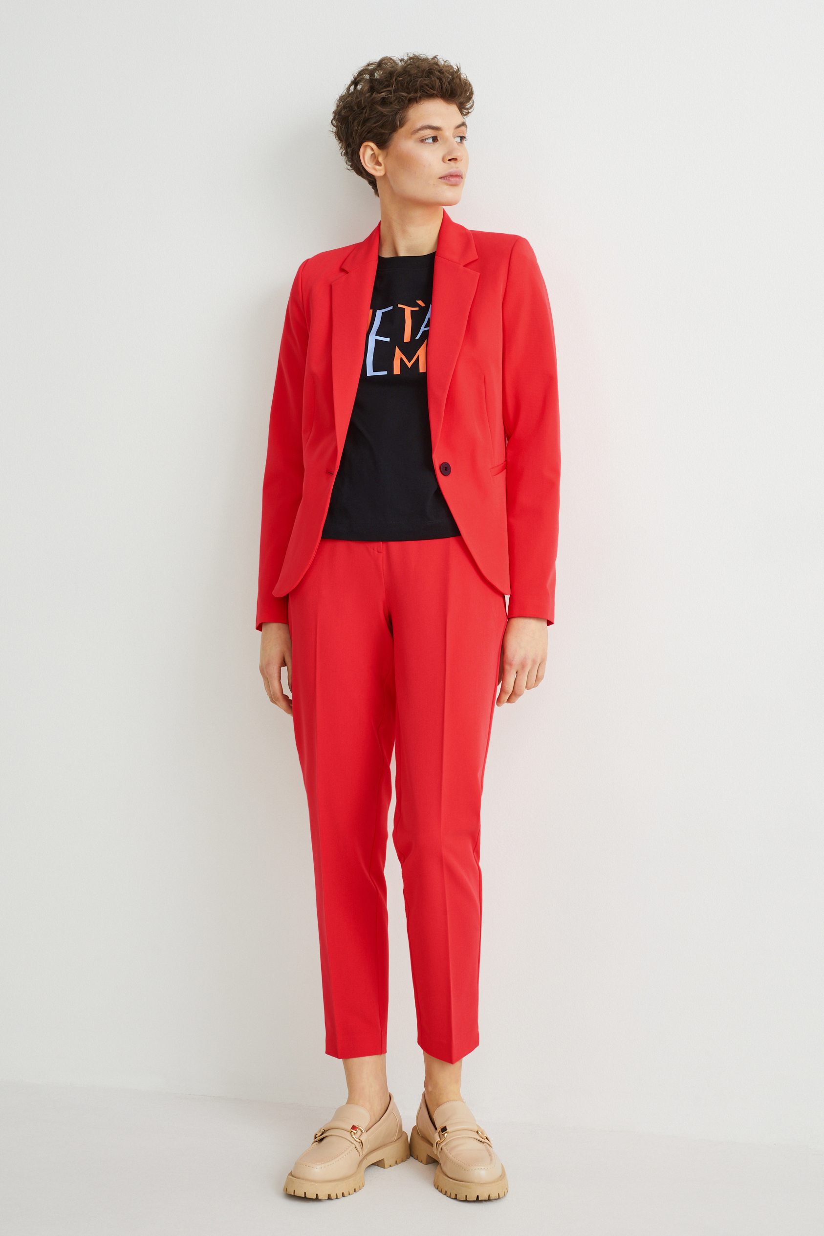 Business trousers - mid-rise waist - regular fit