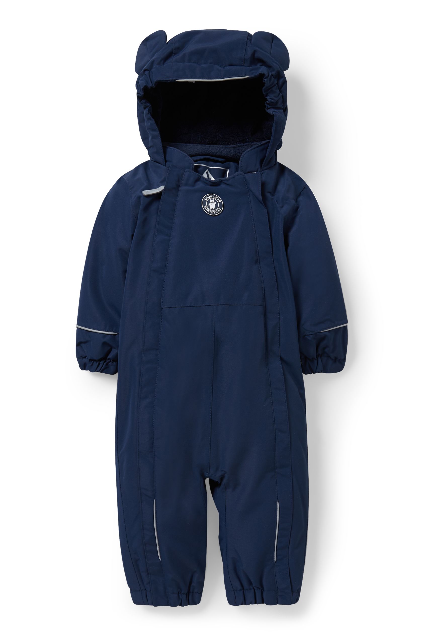 Baby snowsuit with hood