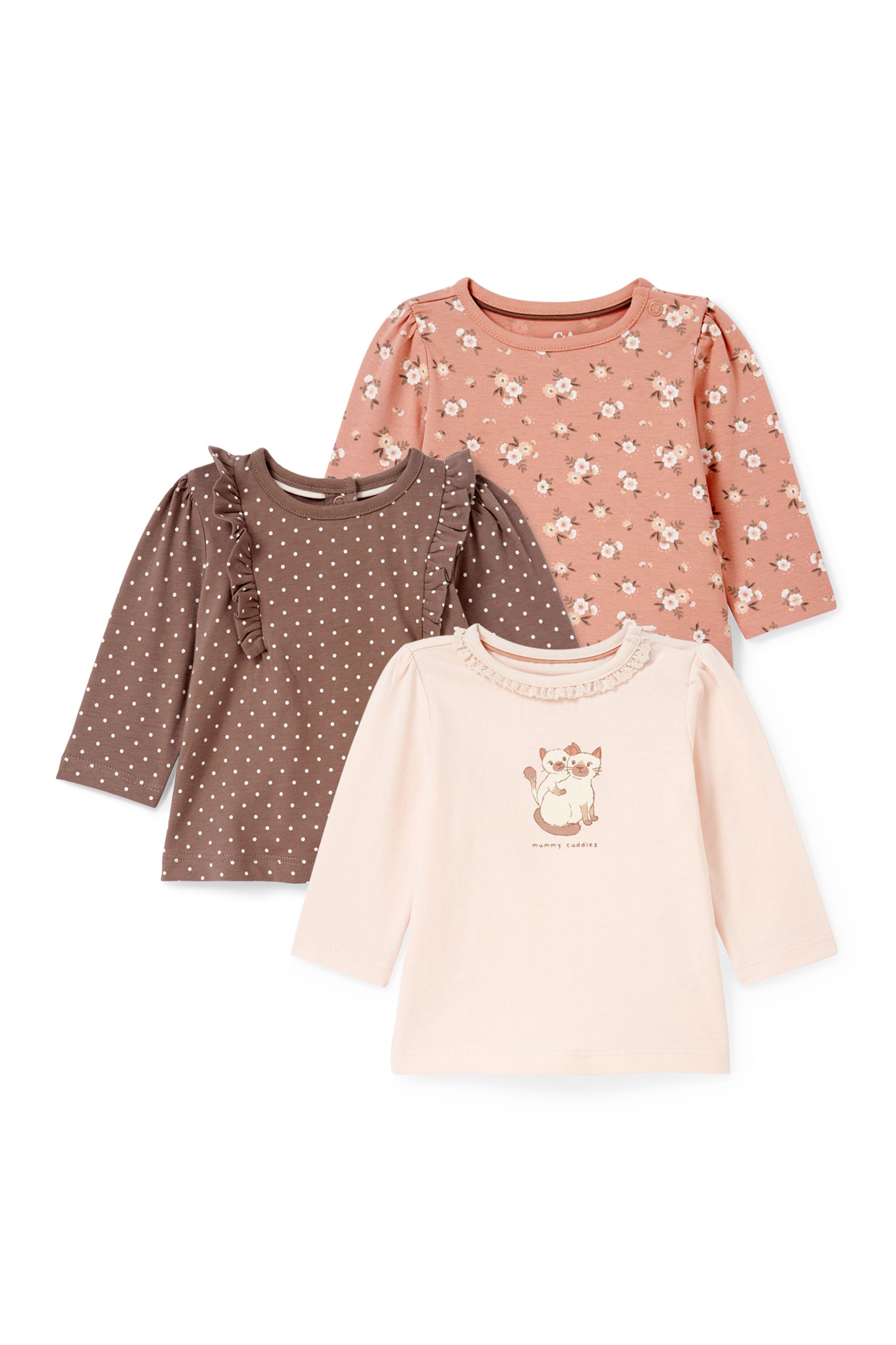 Multipack of 3 - baby long sleeve top