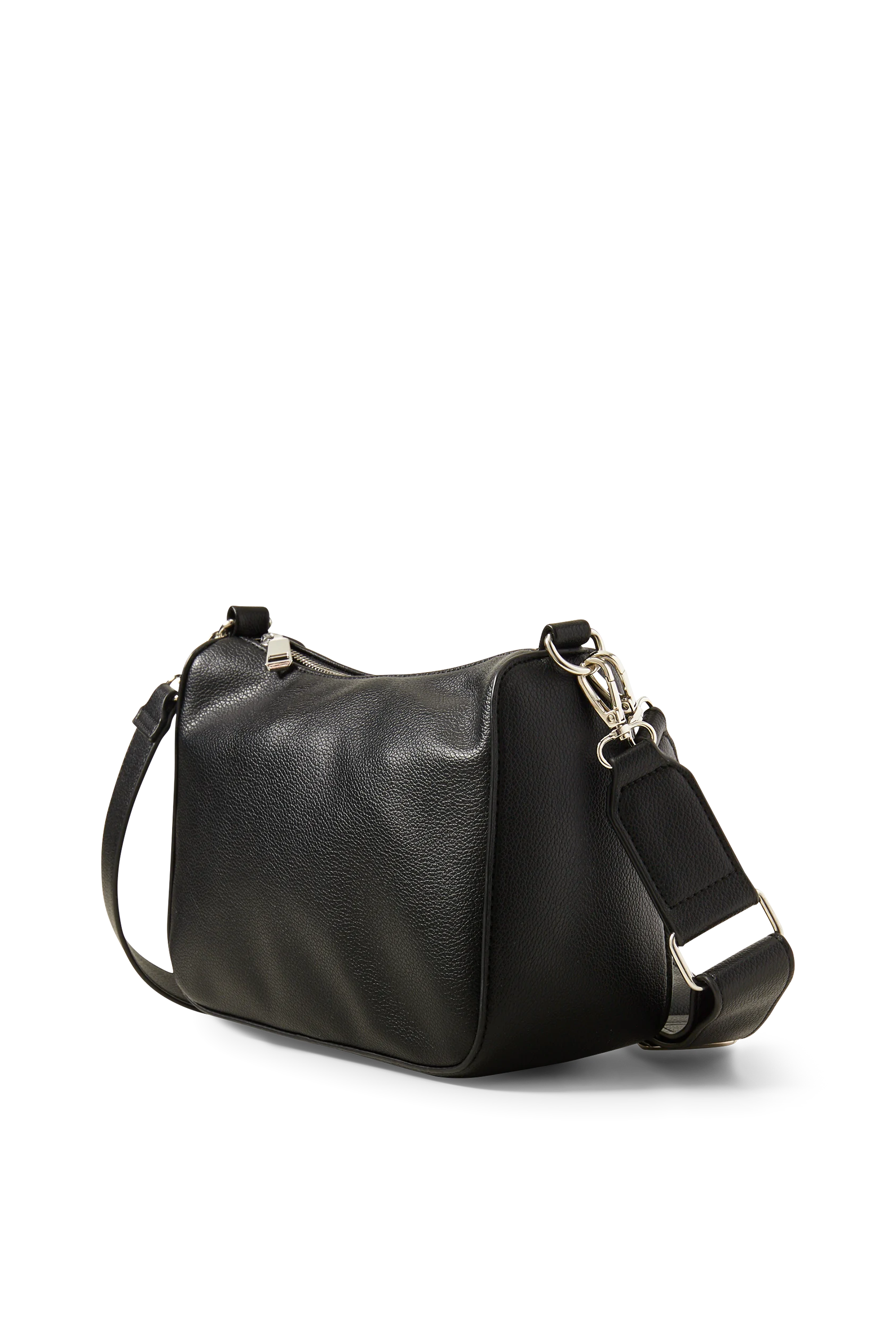 Shoulder bag with detachable bag strap - faux leather