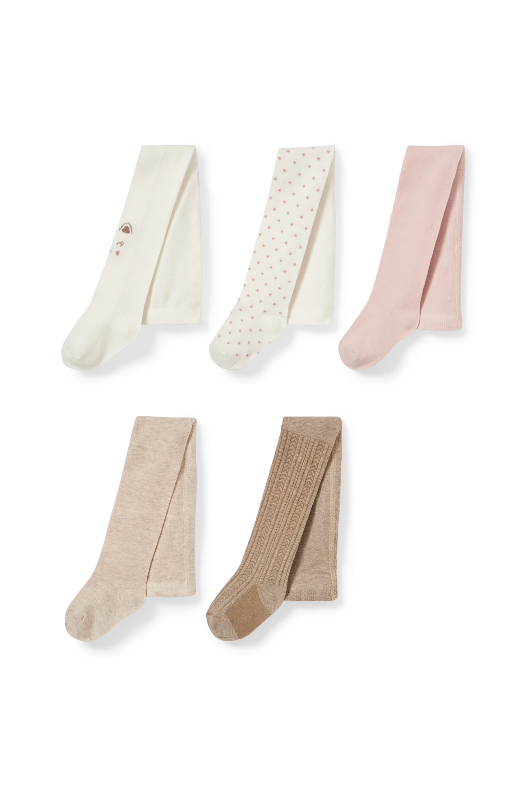 Multipack of 5 - baby tights