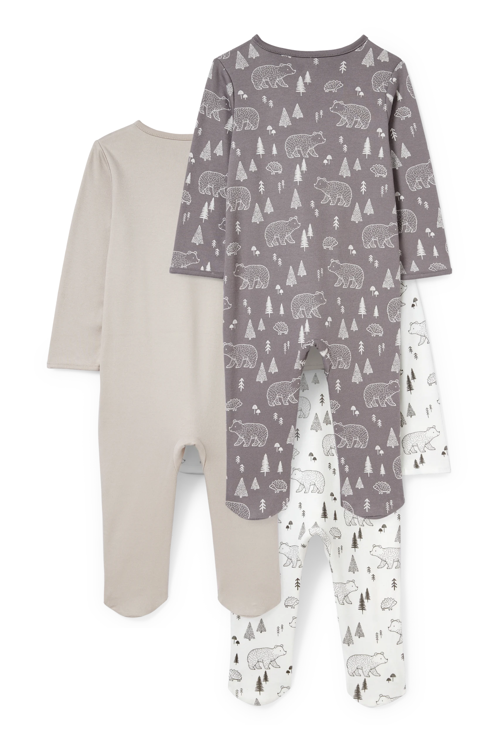 Multipack of 3 - baby sleepsuit