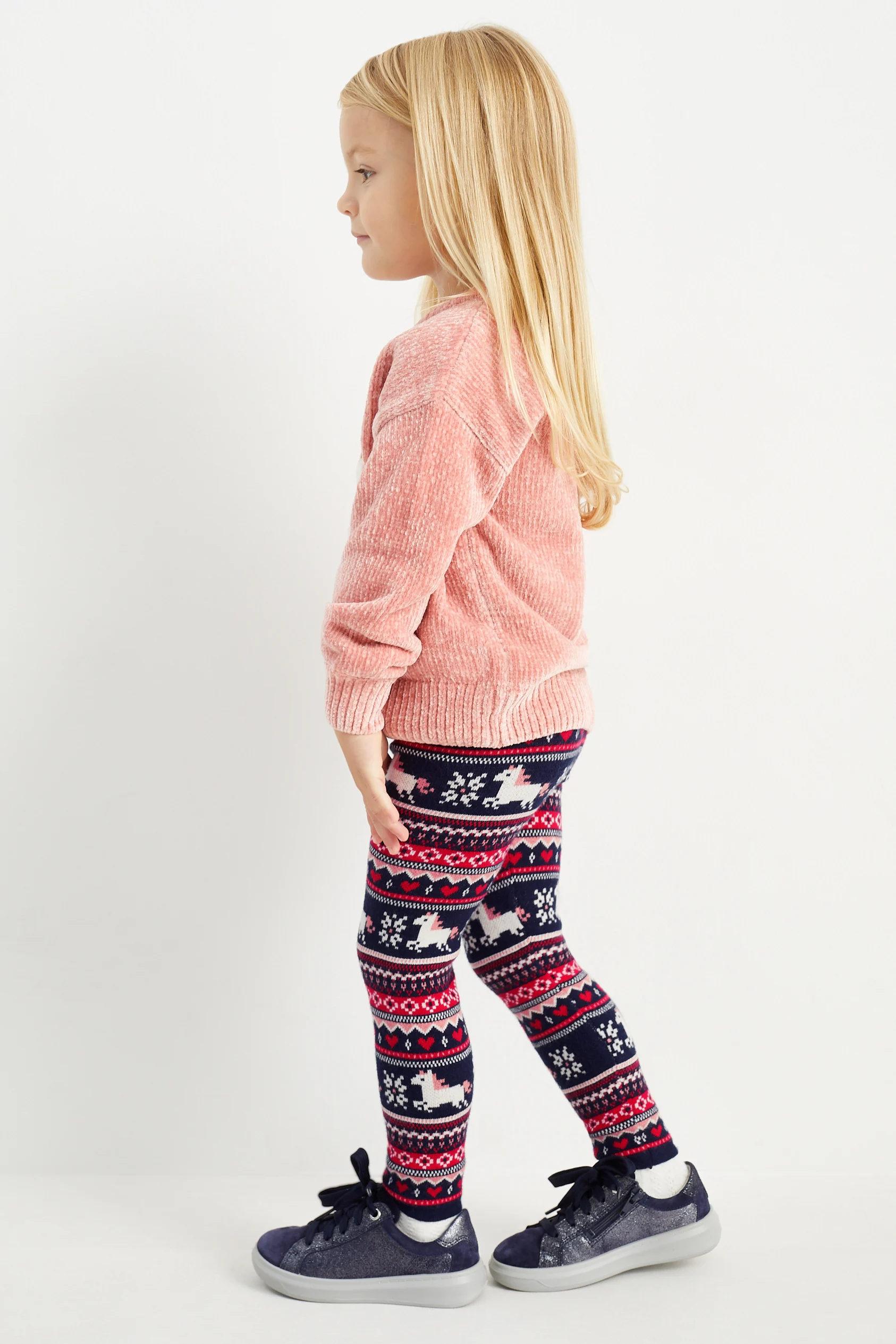 Unicorn - Christmas knitted leggings