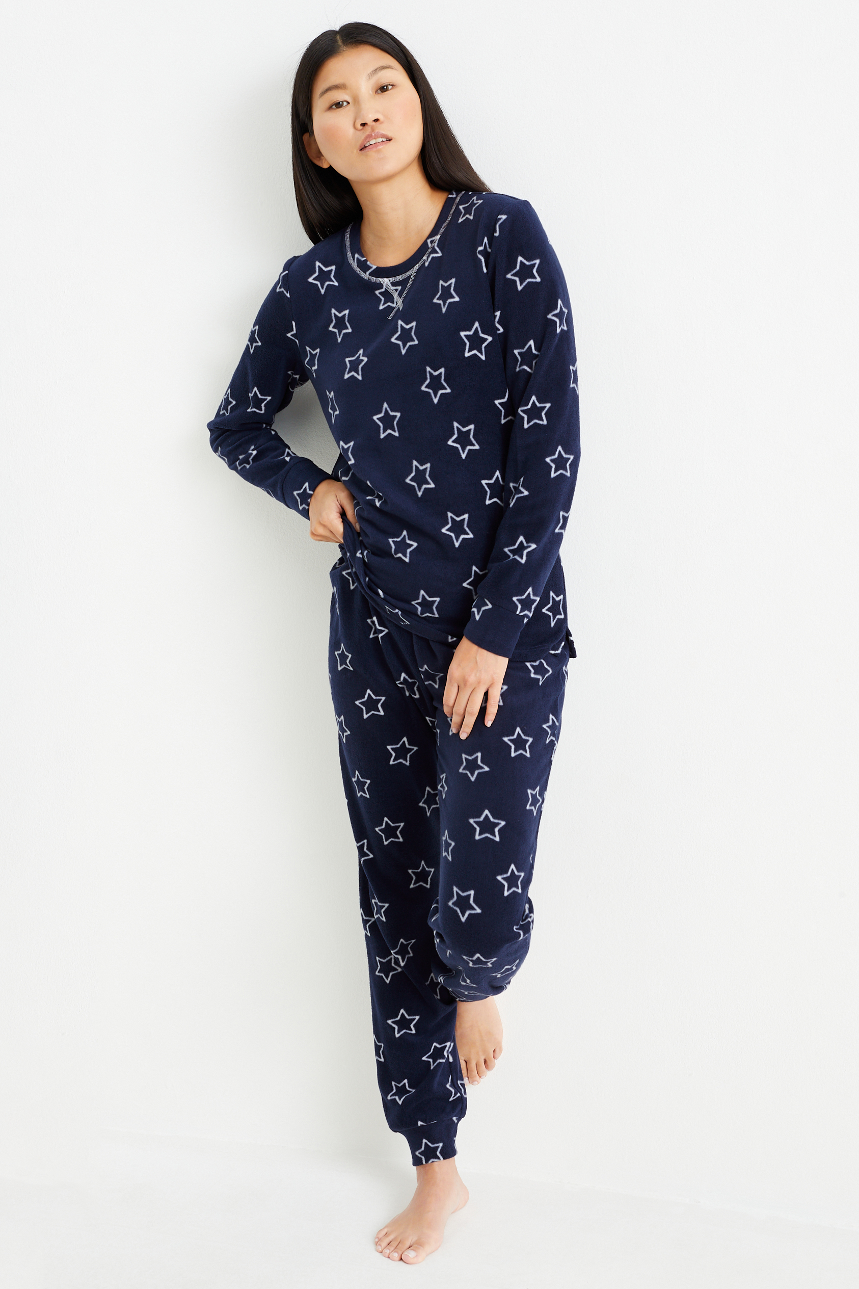 Fleece pyjamas - patterned