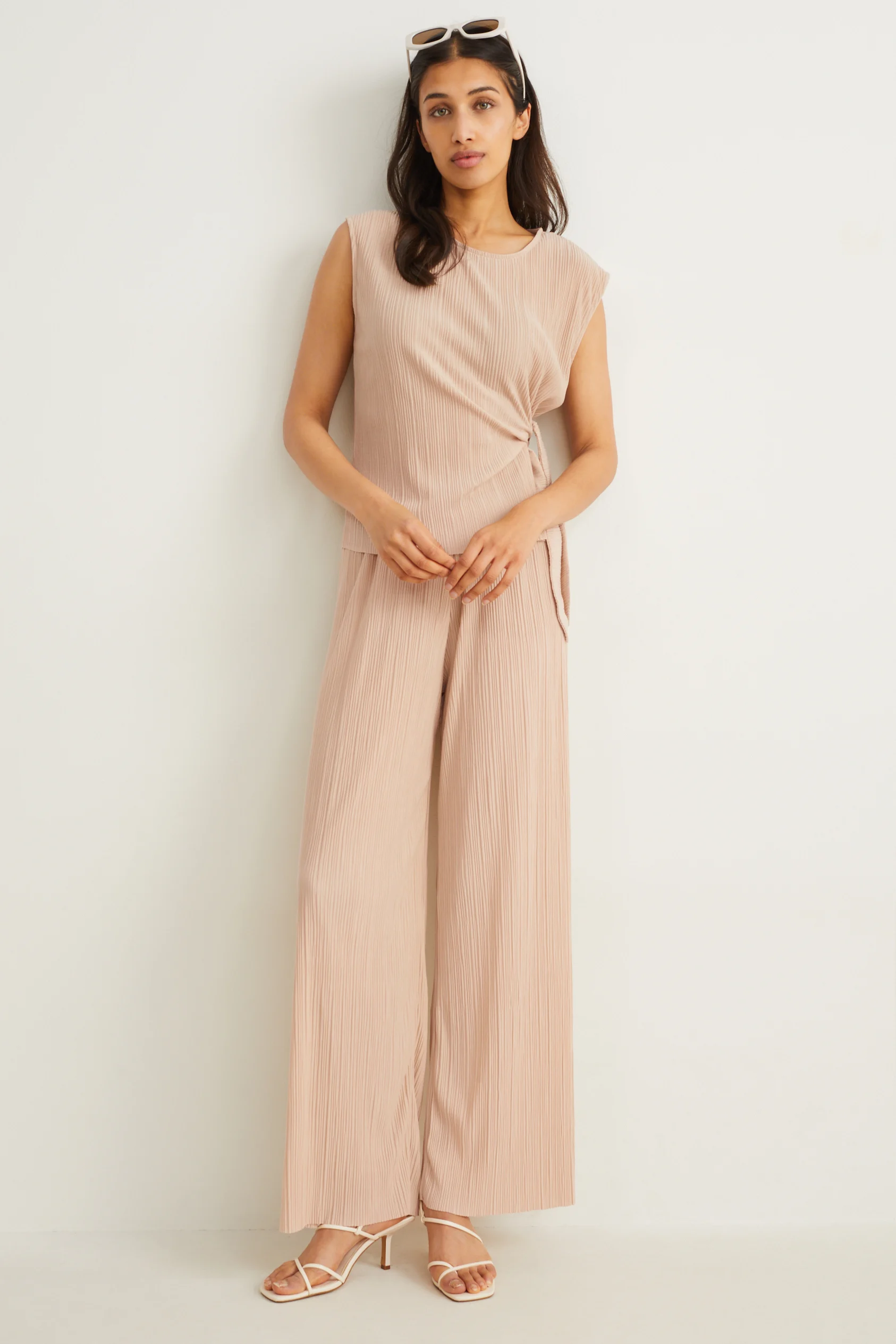 Plissé trousers - high waist - palazzo