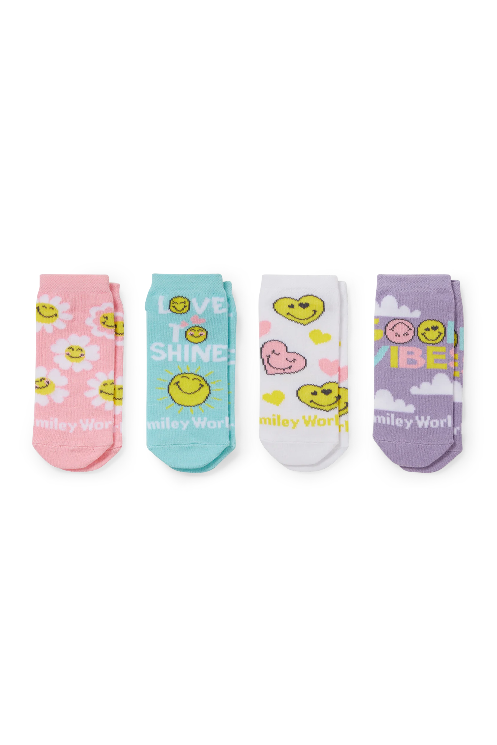 Multipack of 4 - SmileyWorld? - socks with motif