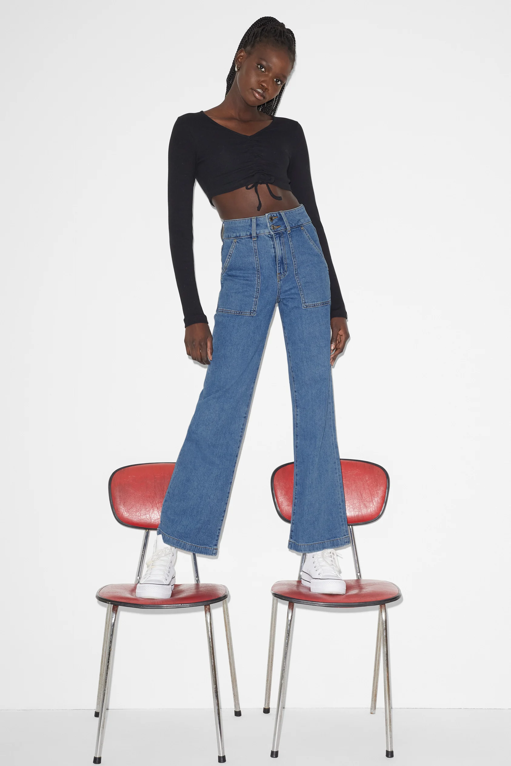 CLOCKHOUSE - wide leg jeans - high waist
