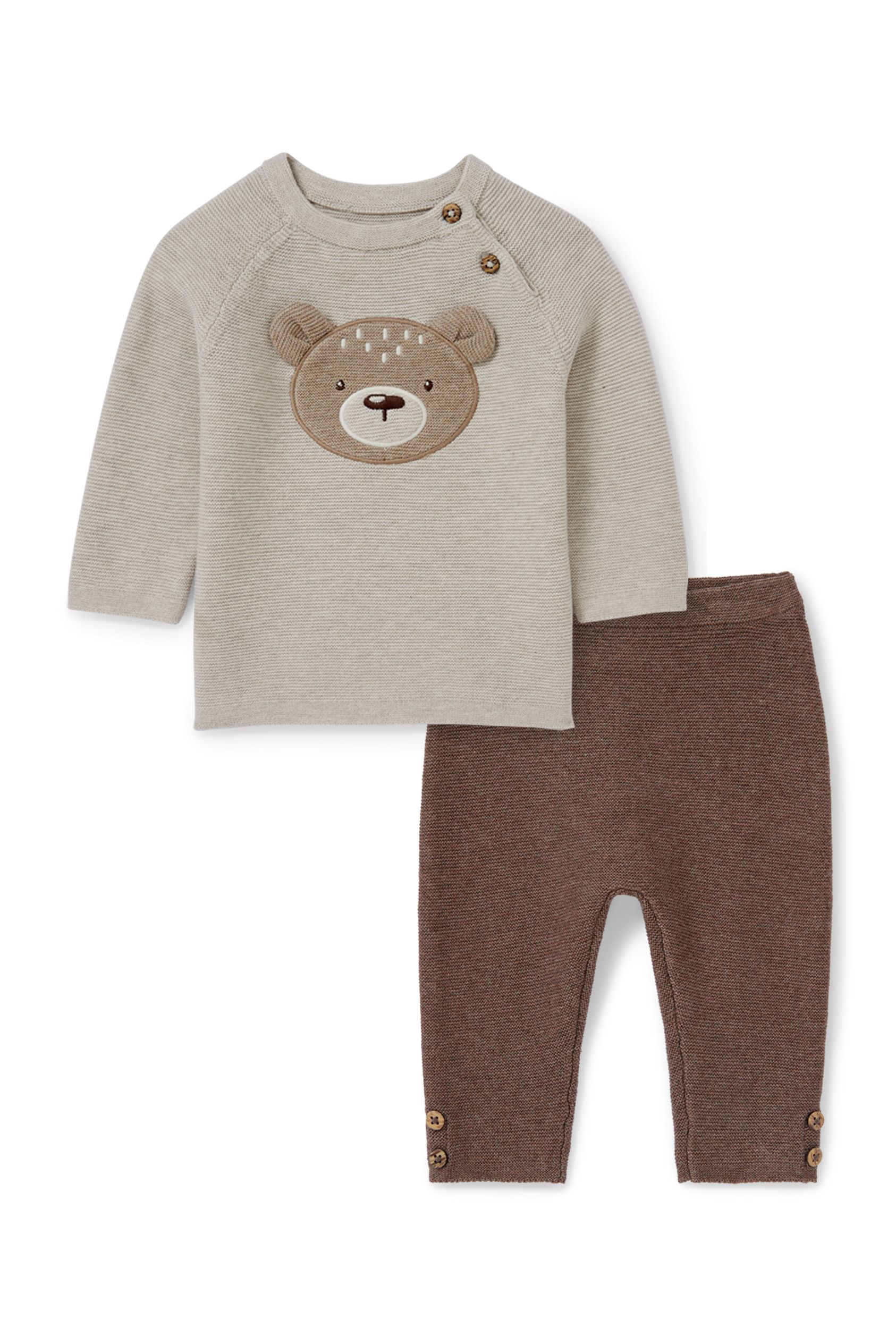 Knitted baby outfit - 2 piece