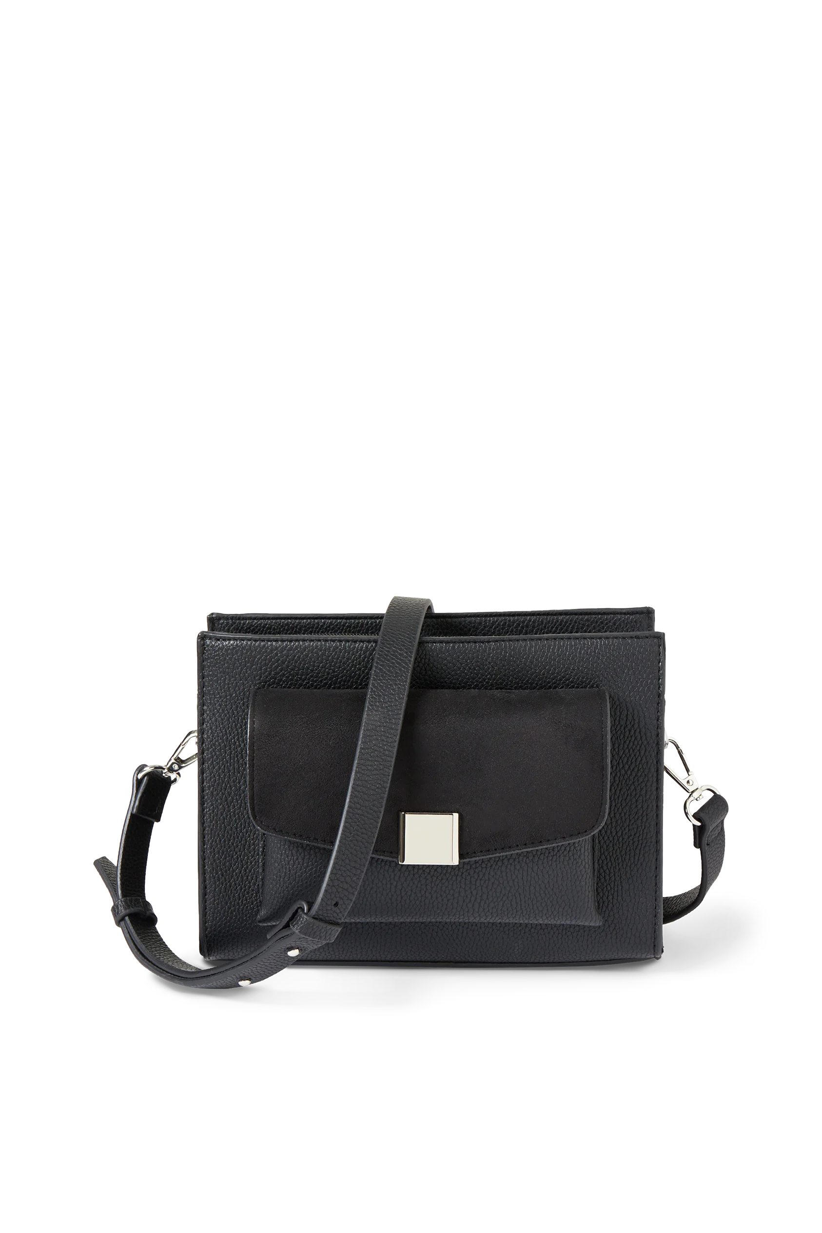 Shoulder bag with detachable bag strap - faux leather