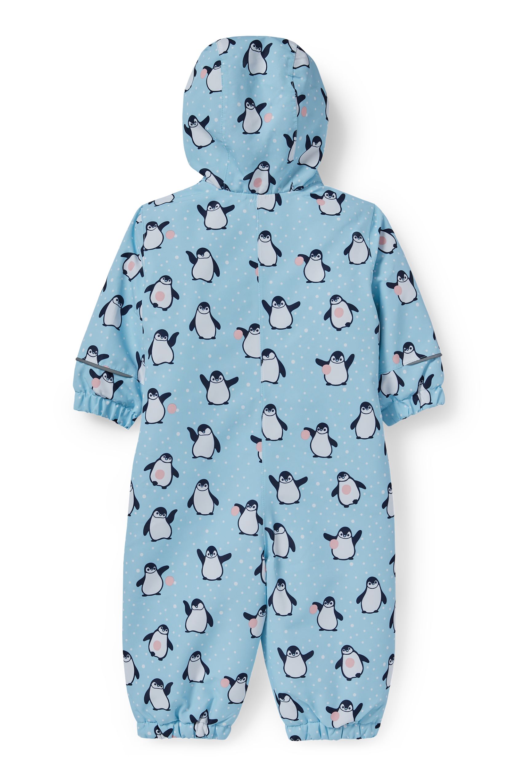 Baby snowsuit with hood - patterned