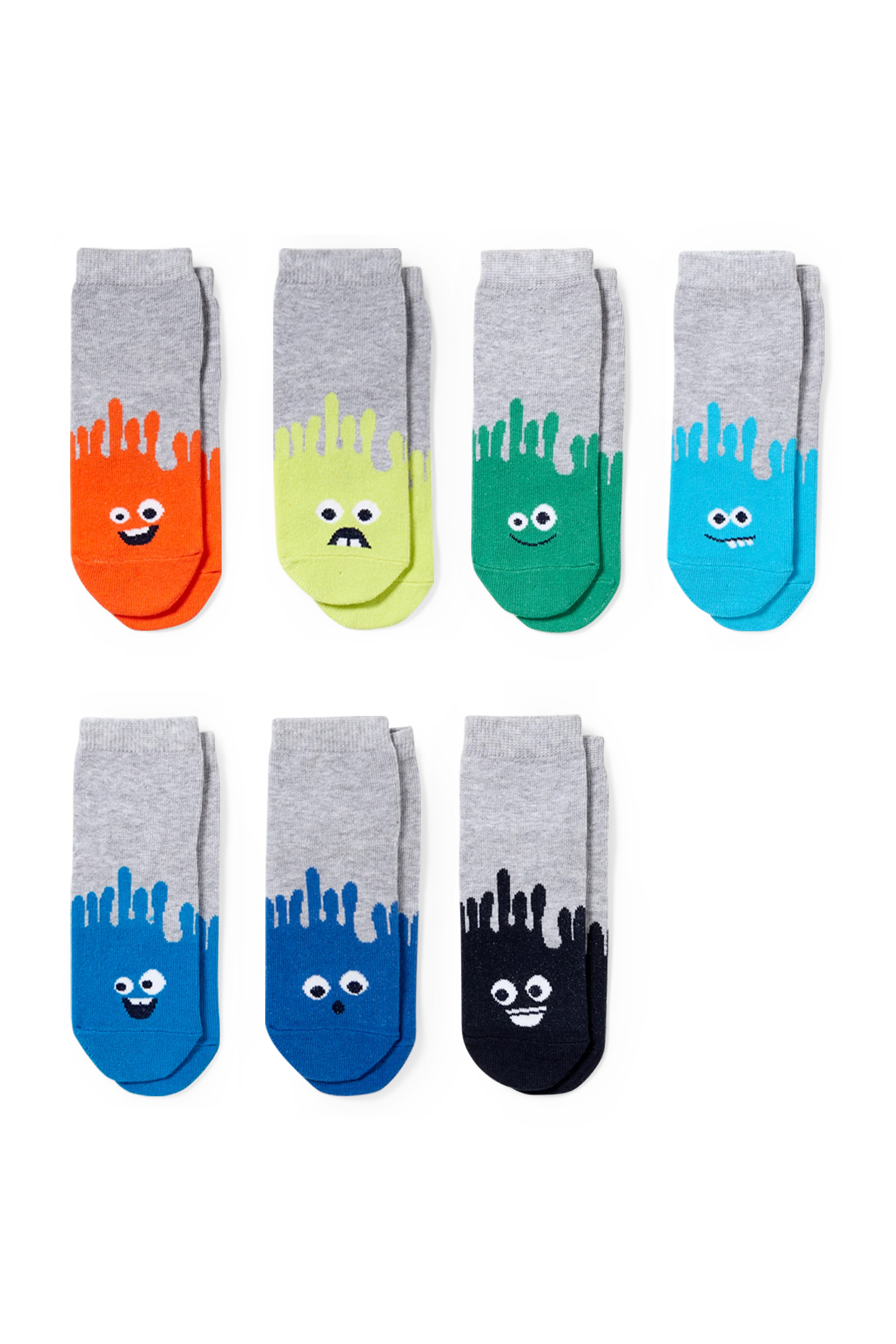 Multipack of 7 - monster - socks with motif