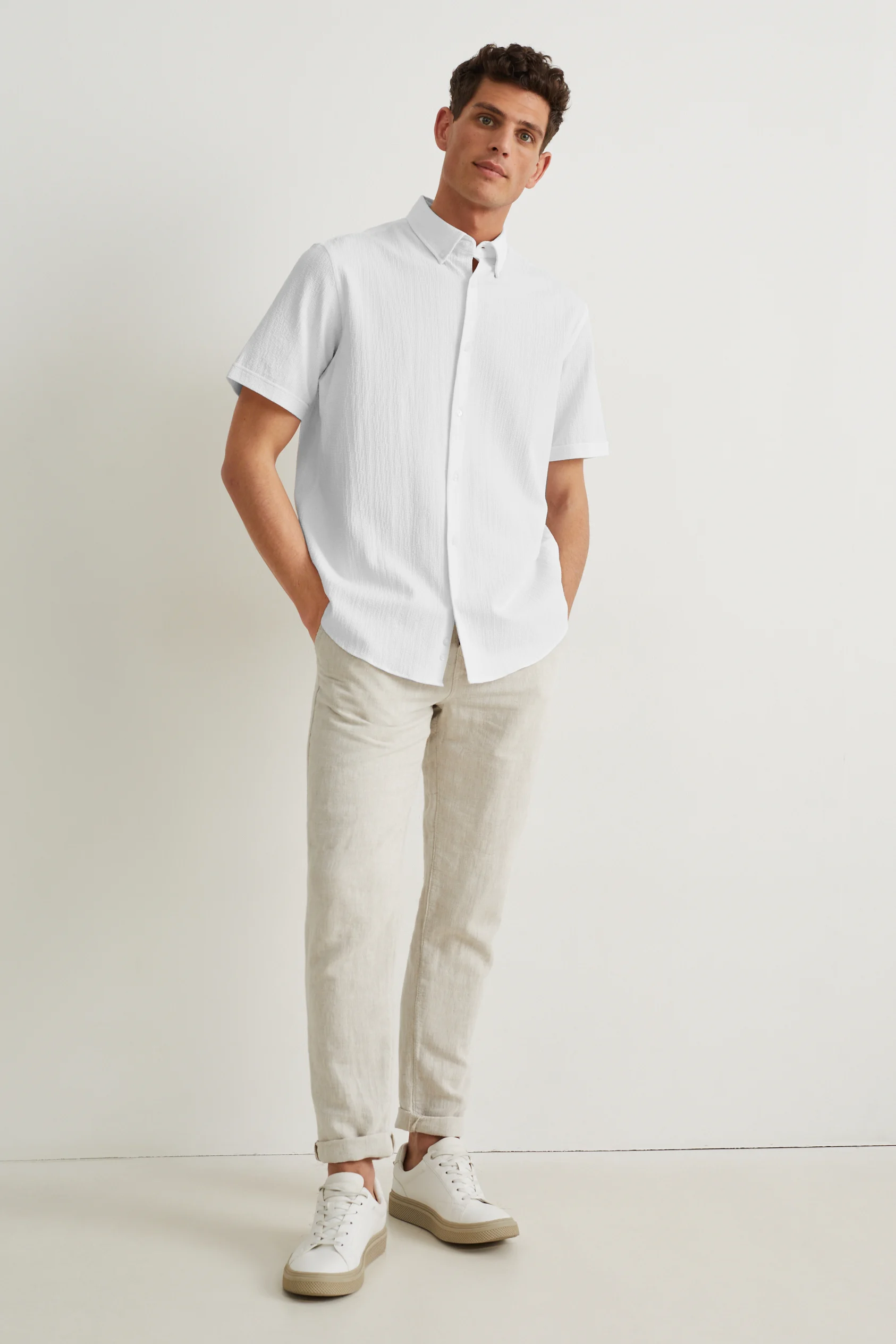 Shirt - regular fit - button-down collar - LYCRA?