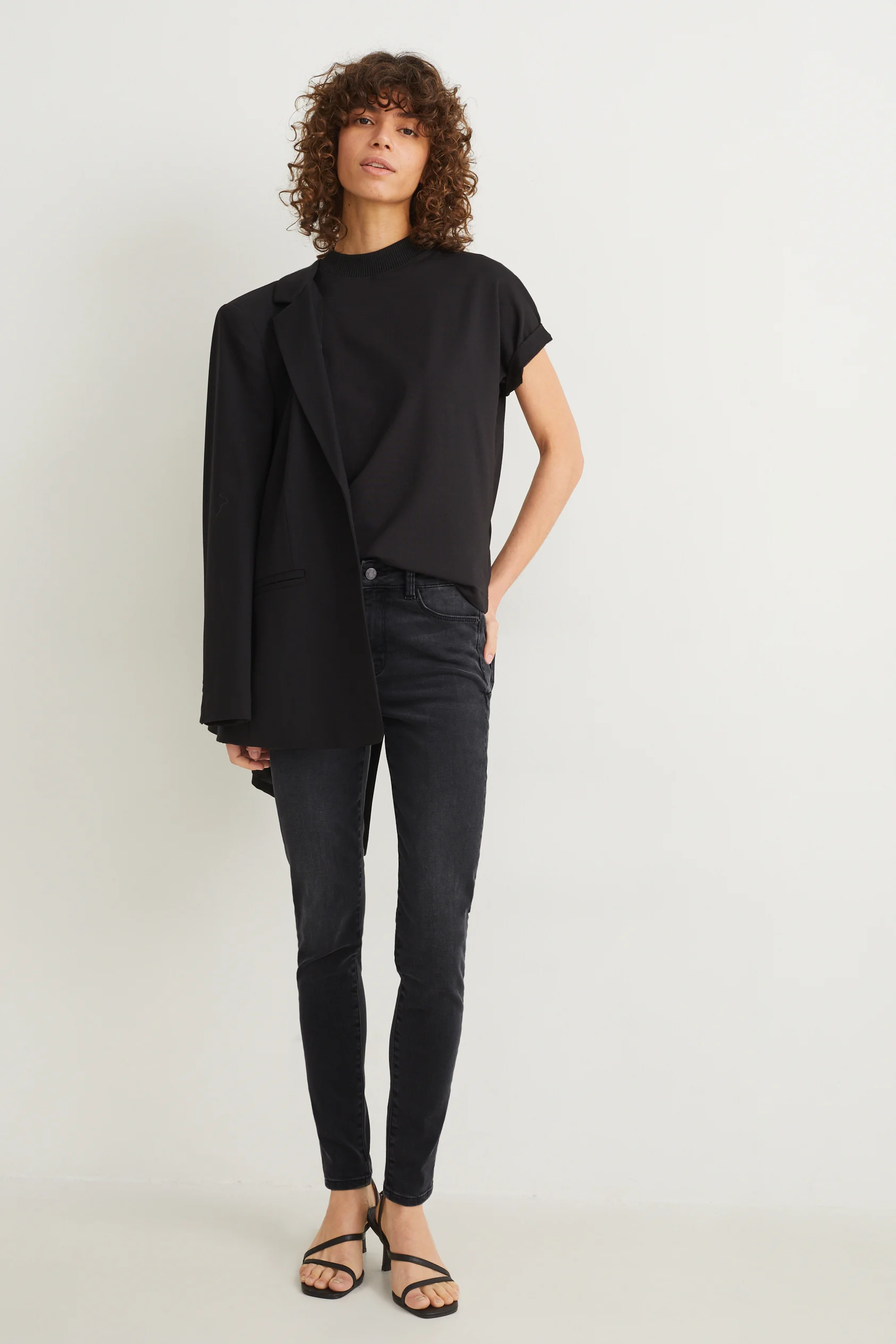 Skinny jeans - mid-rise waist - shaping jeans - LYCRA?