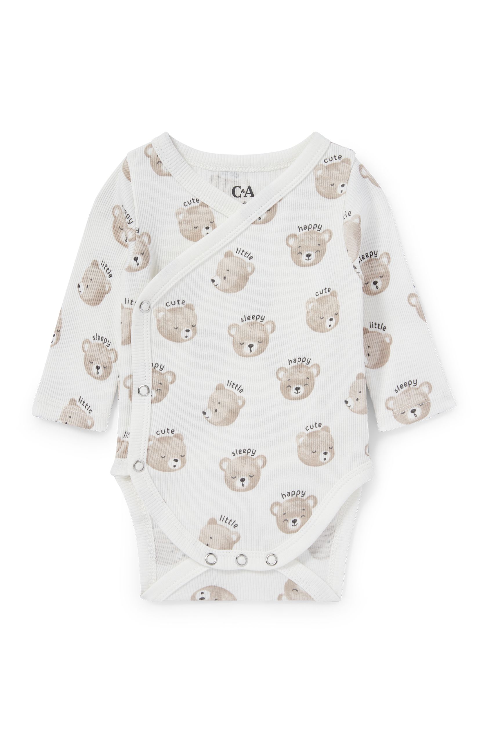 Teddy bear - baby wrapover bodysuit