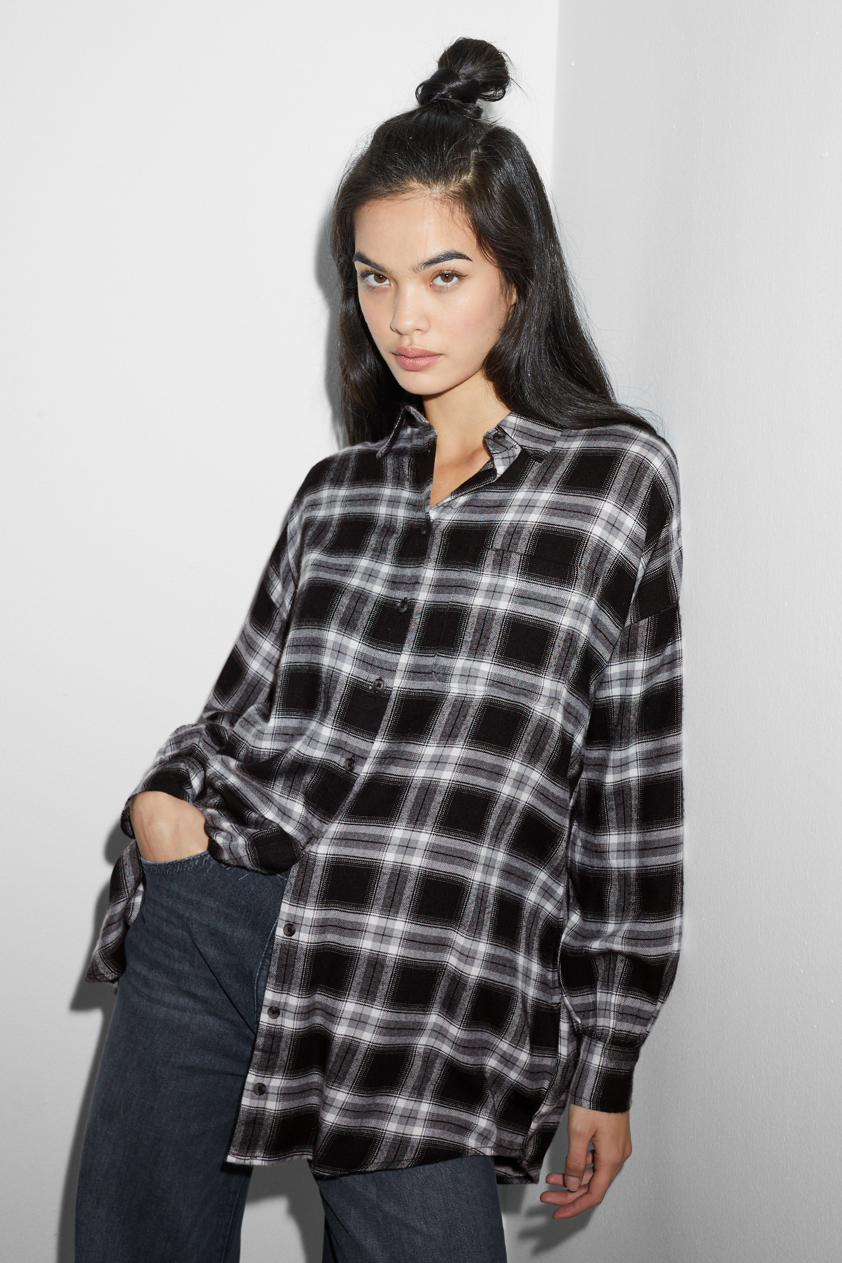 CLOCKHOUSE - flannel blouse - check