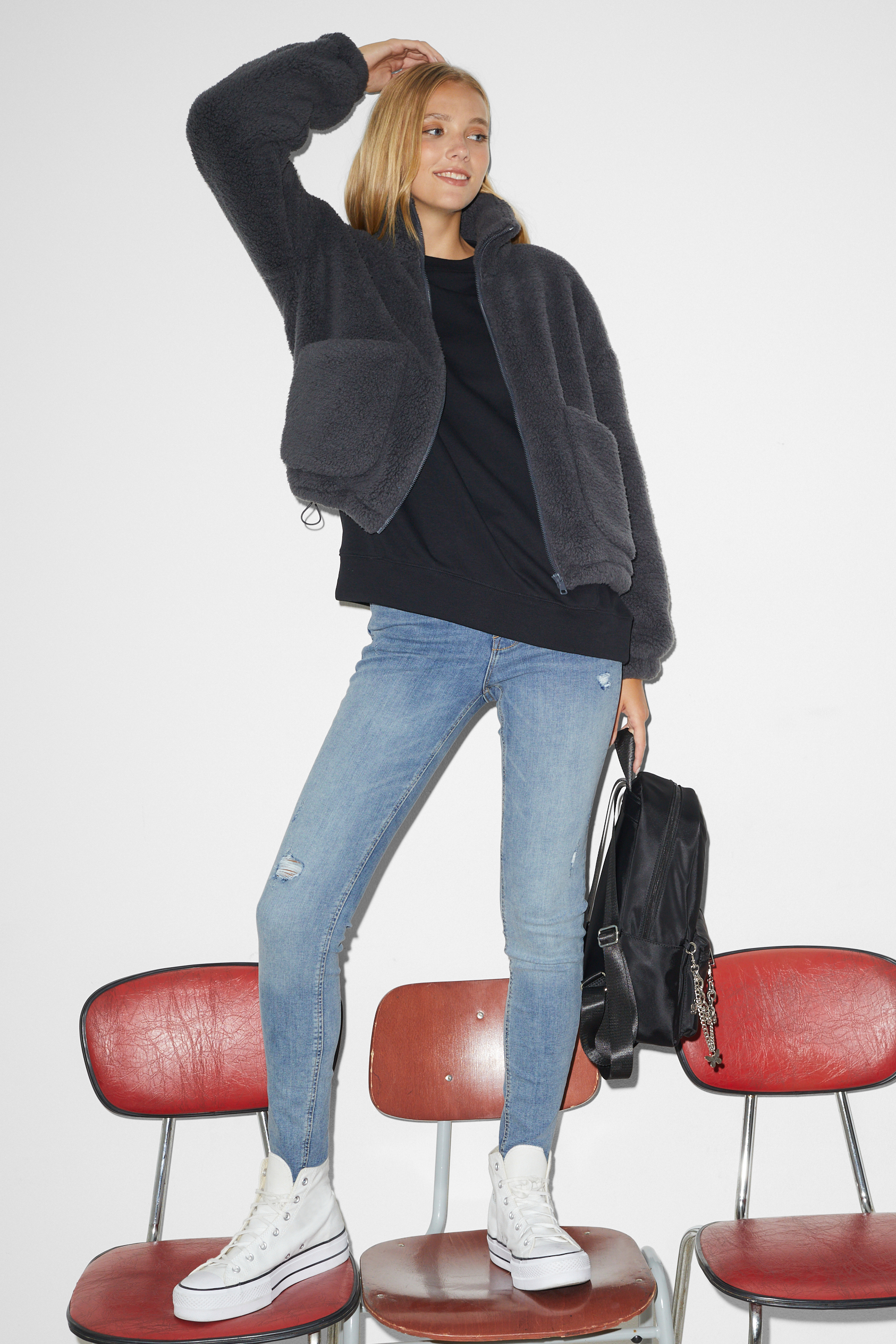 CLOCKHOUSE - skinny jeans - mid-rise waist - push-up effect