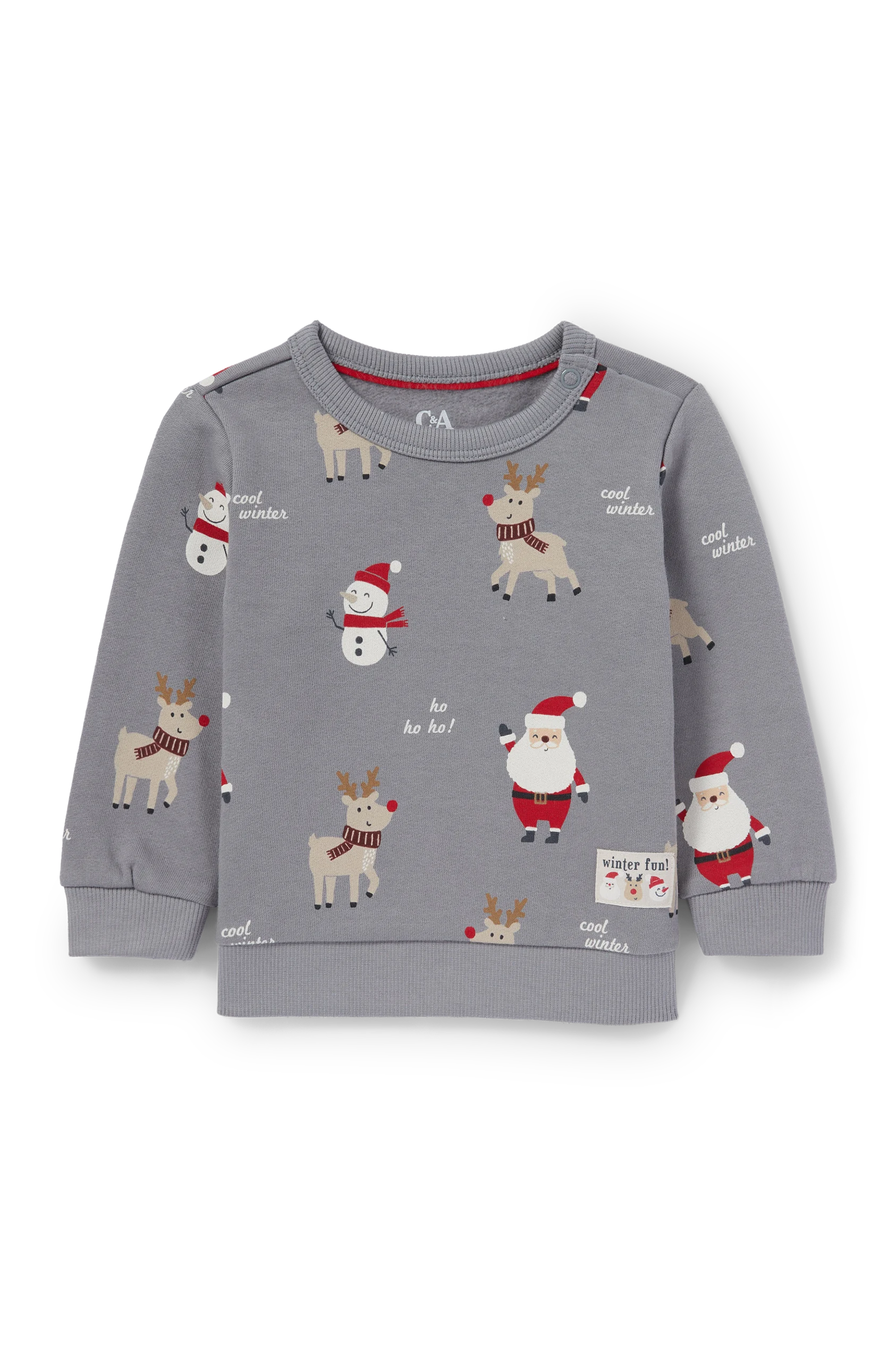 Rudolph and Father Christmas - baby Christmas sweatshirt