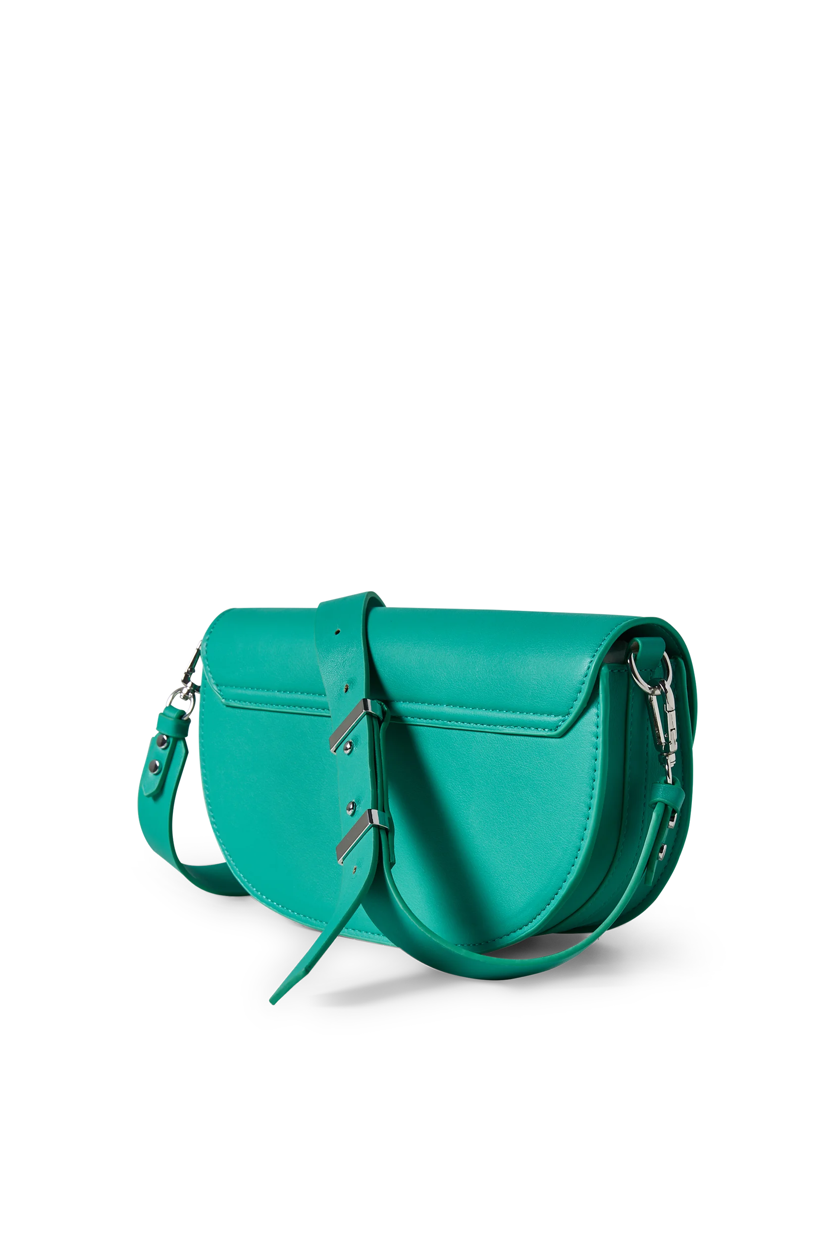 Shoulder bag with detachable bag strap - faux leather