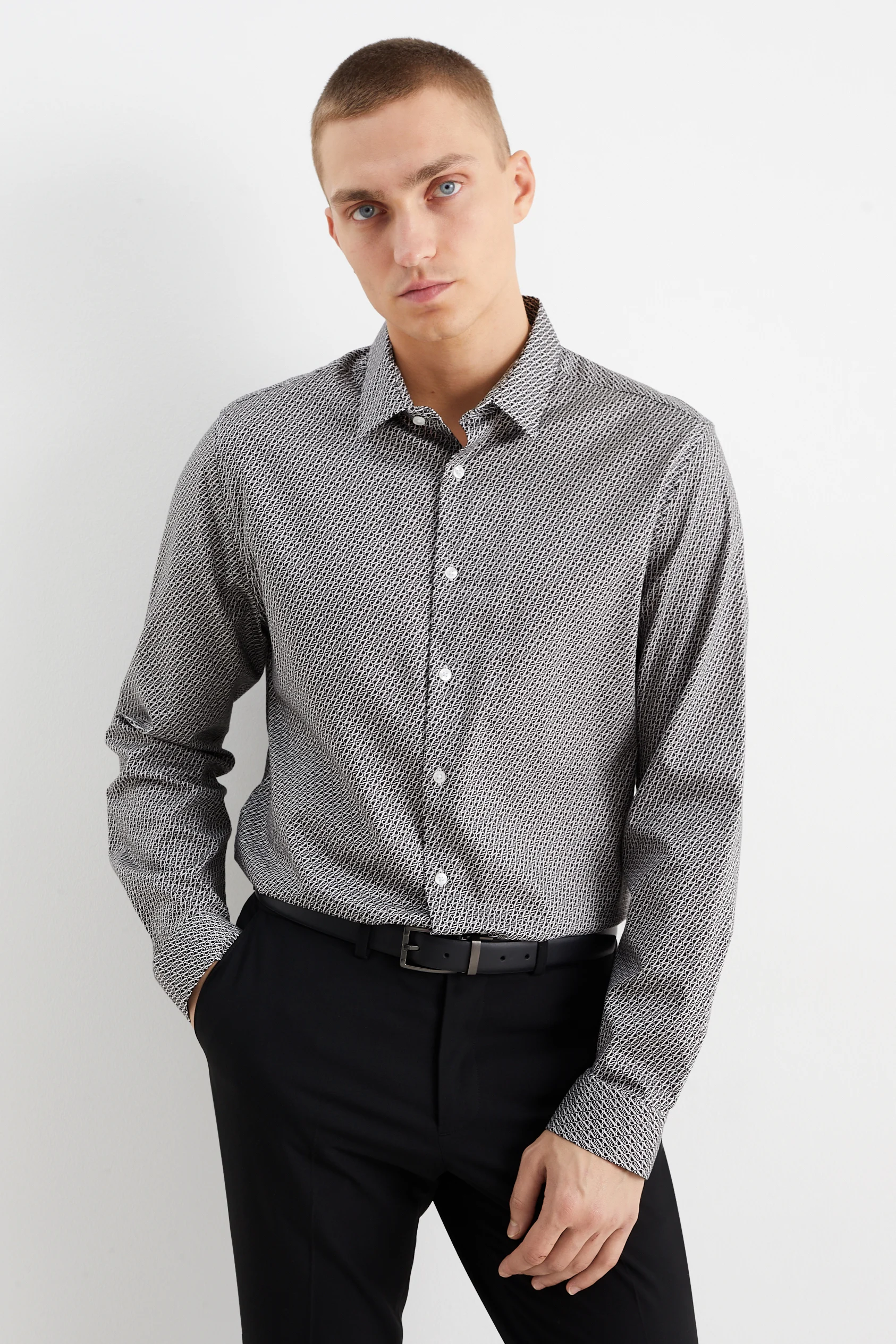 Business shirt - slim fit - kent collar - easy-iron