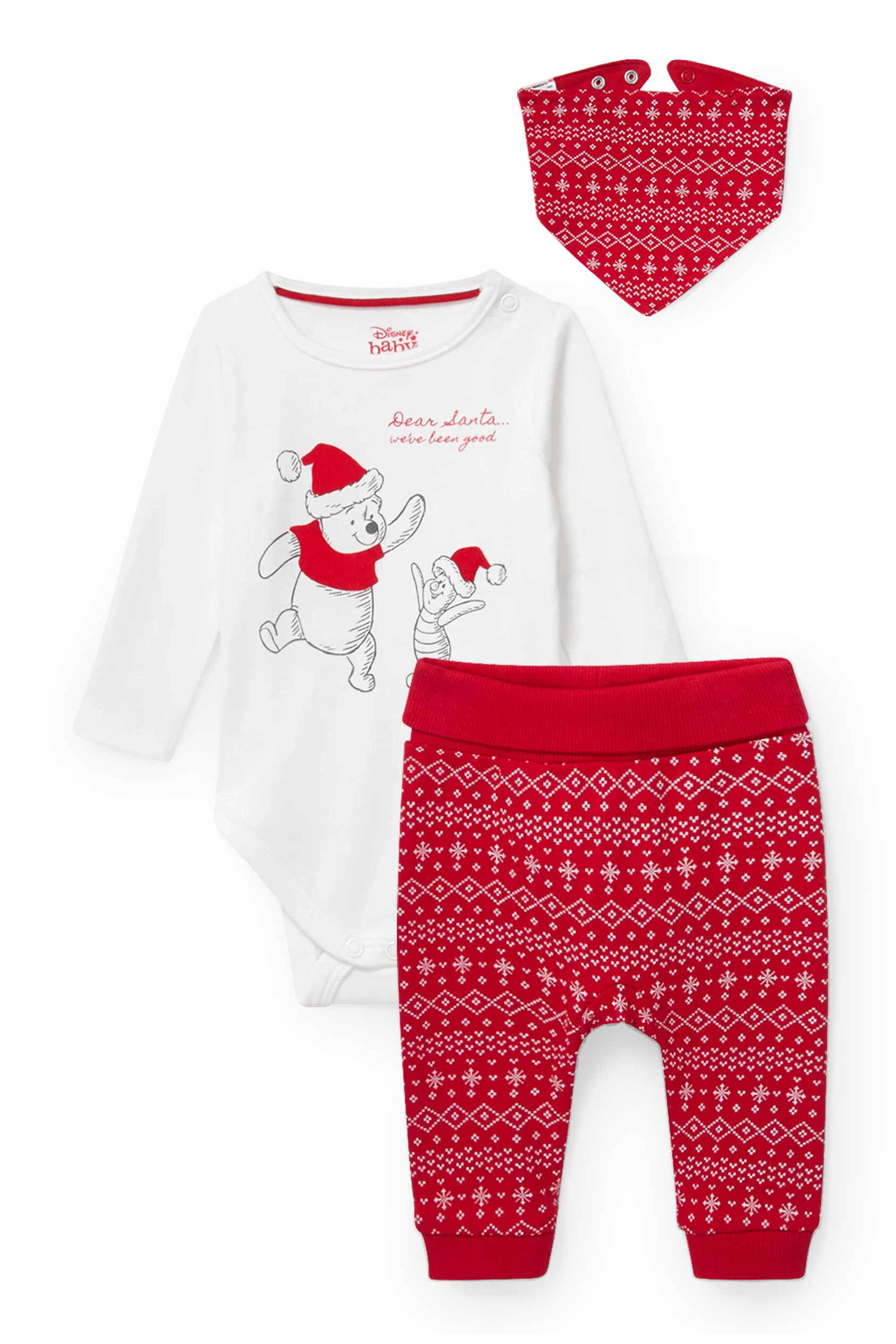 Winnie the Pooh - baby Christmas outfit - 3 piece