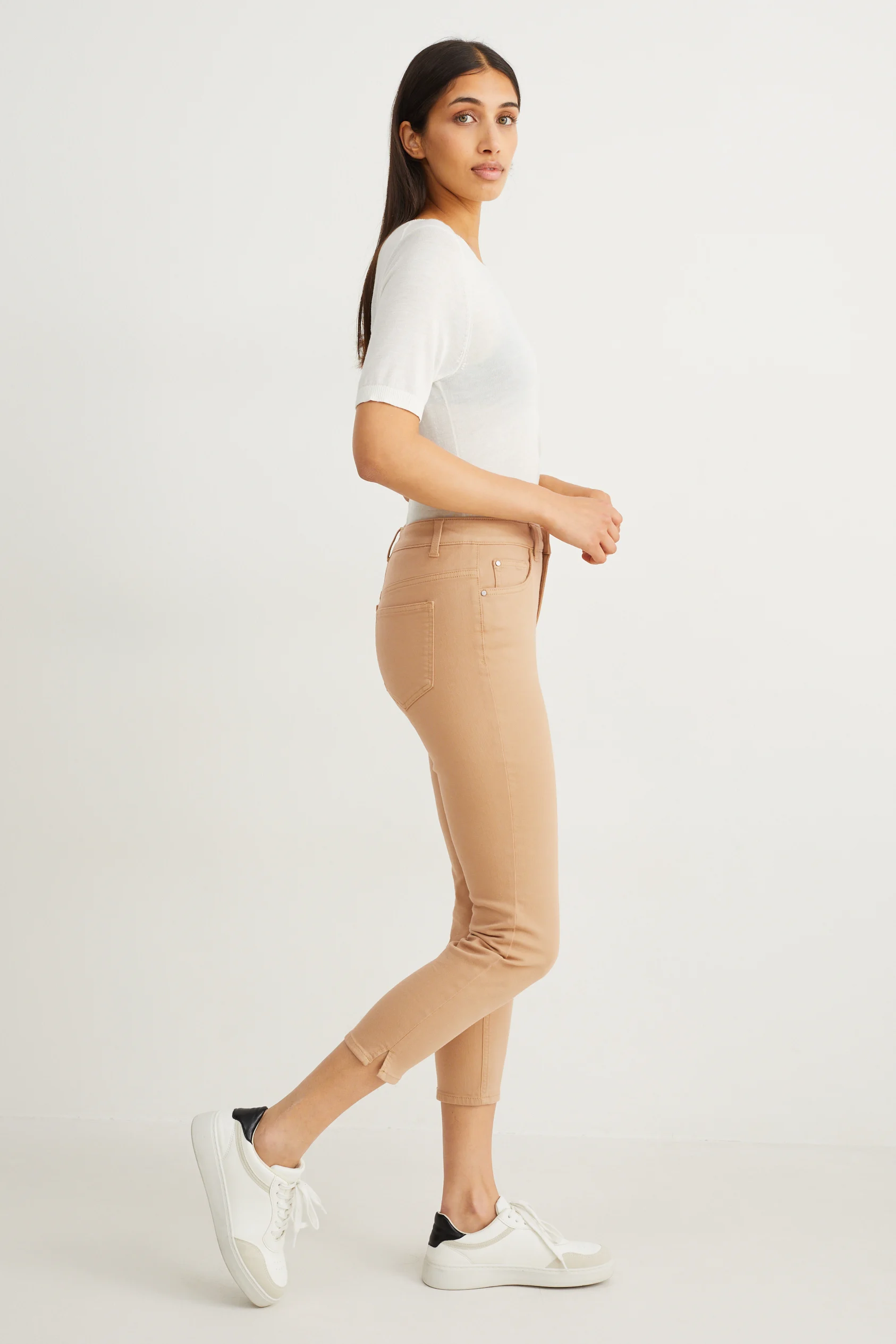 Trousers - high waist - slim fit - LYCRA?