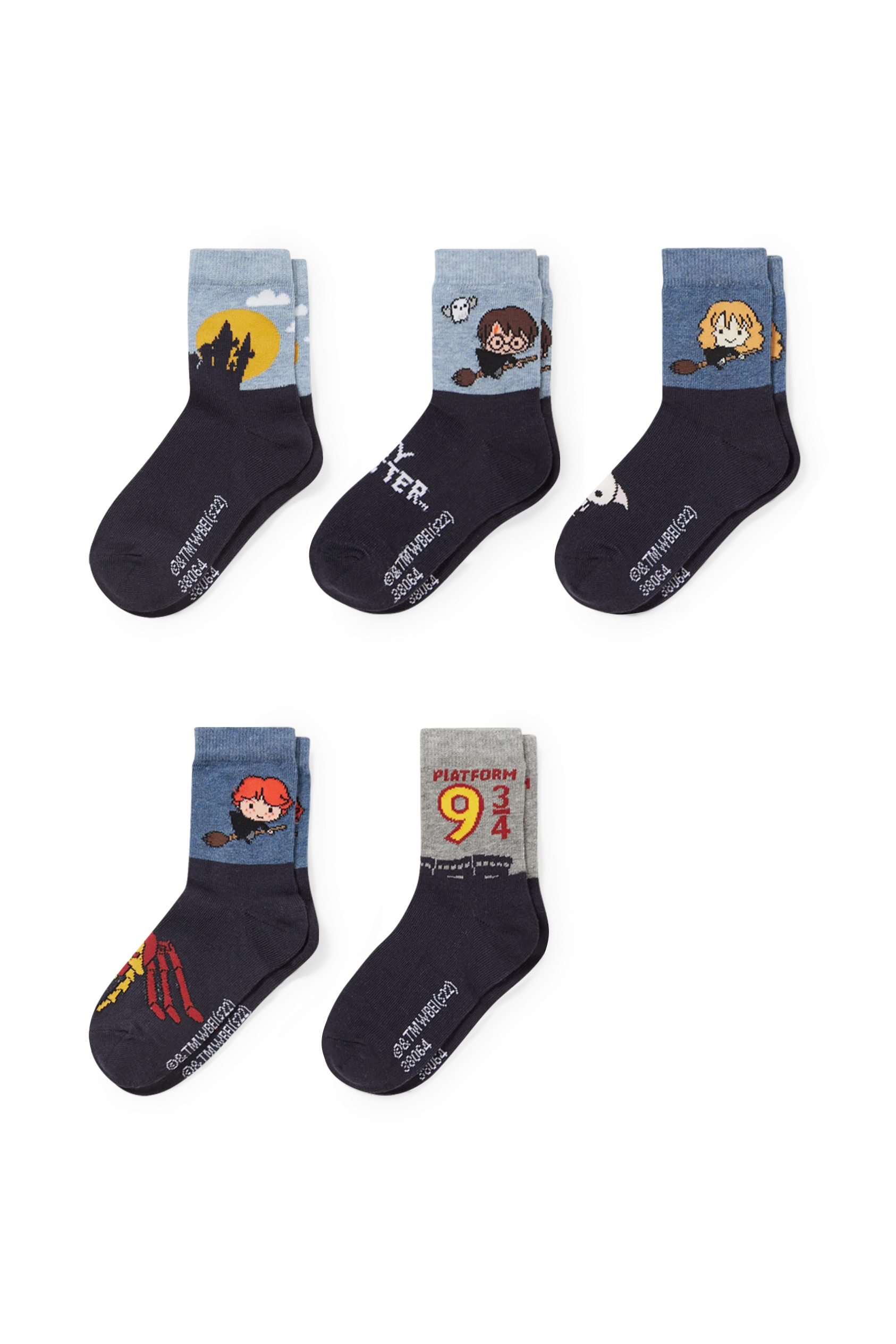 Multipack of 5 - Harry Potter - socks with motif