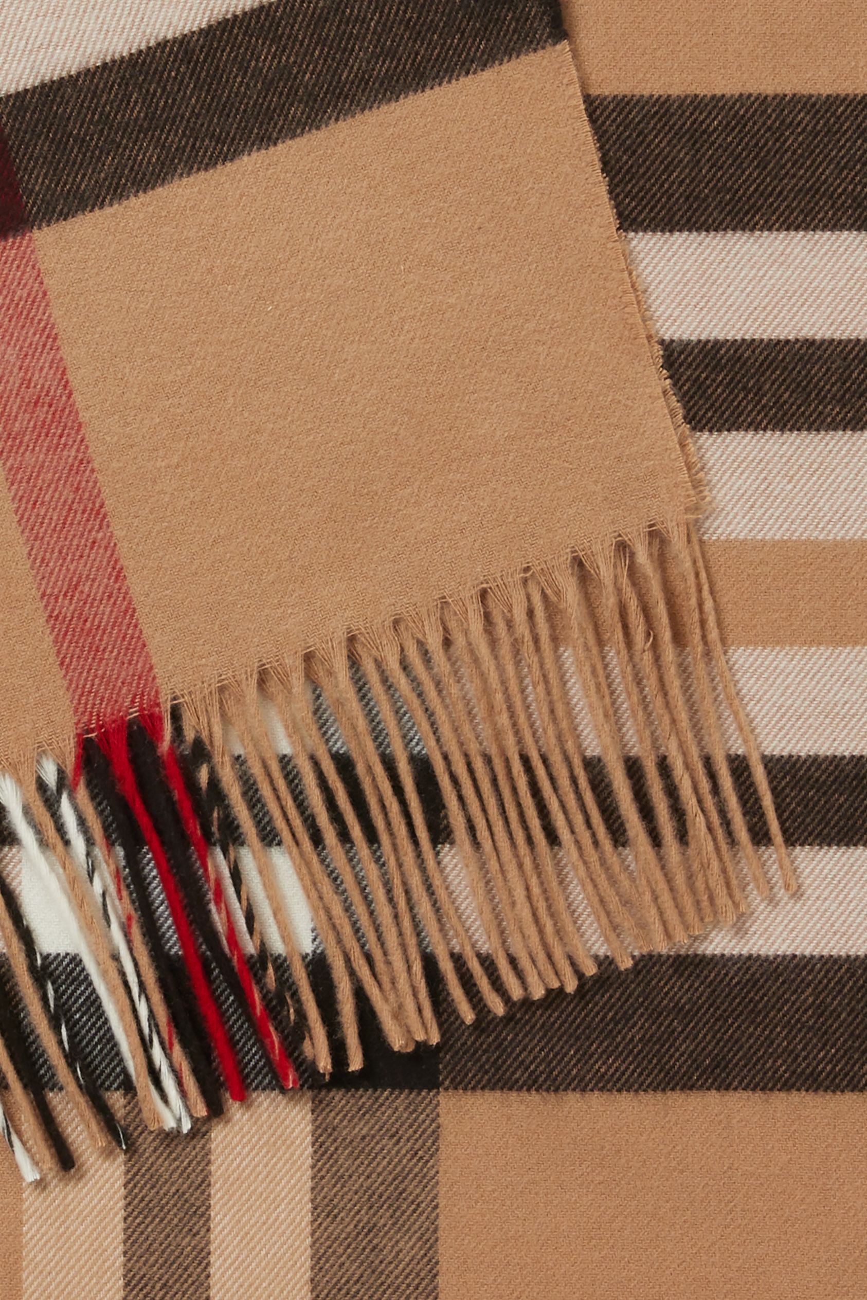 Fringed scarf - check